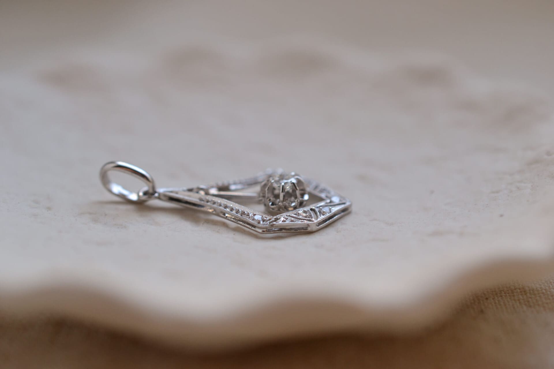 Pendentif Art Déco Diamants