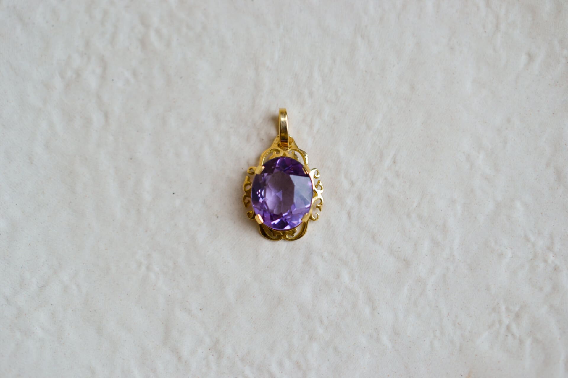 Pendentif Améthyste monture fleur