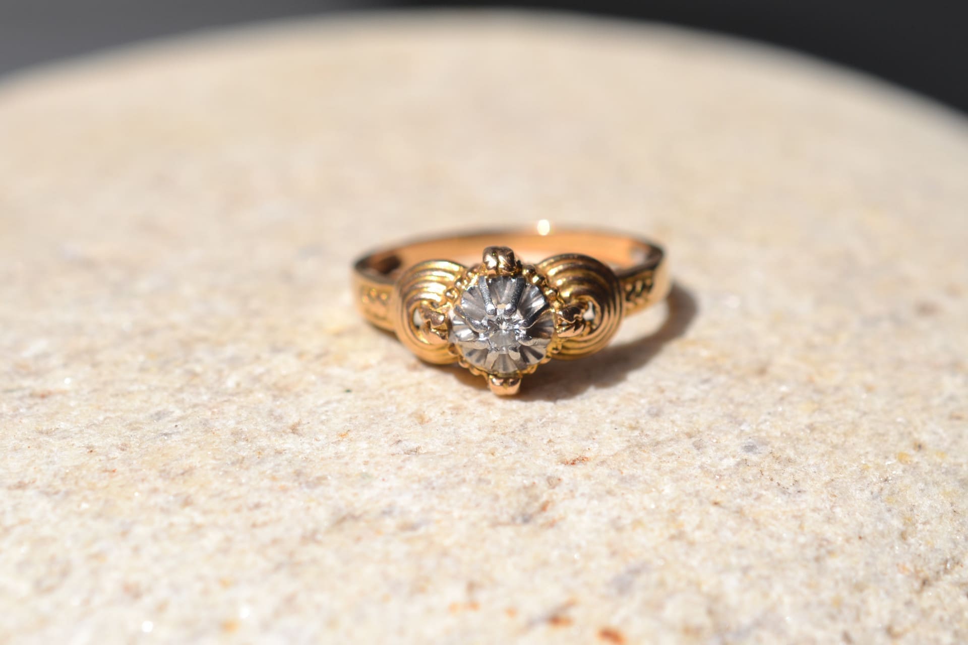 Bague solitaire Années 50
