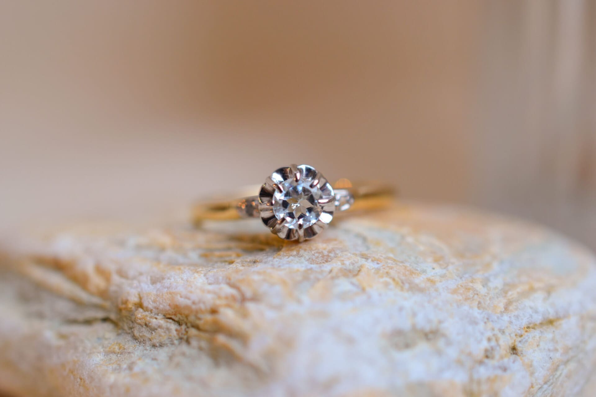 Solitaire Aigue-Marine 2 Ors