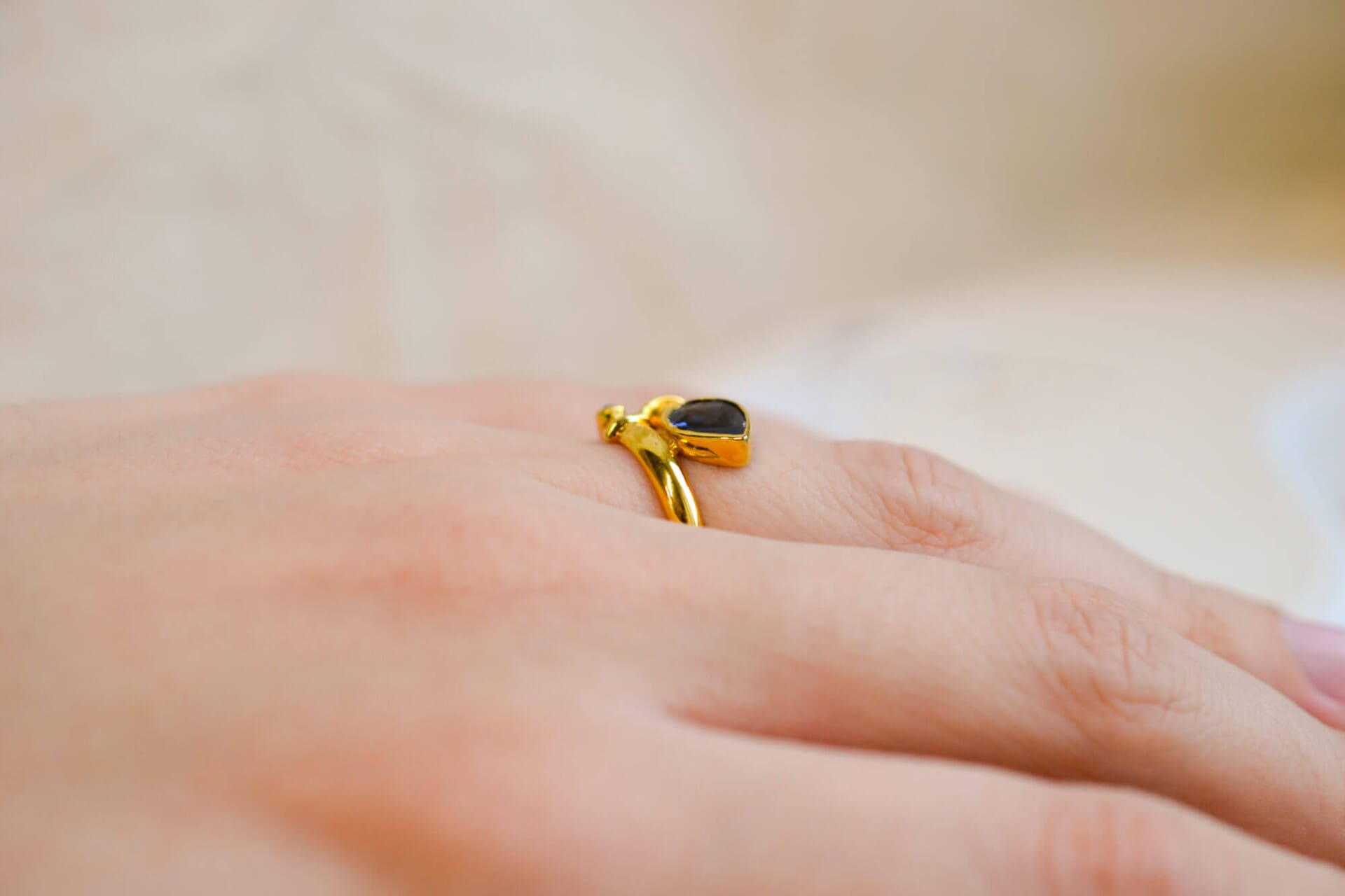 Bague Toi et Moi Saphir et Diamant
