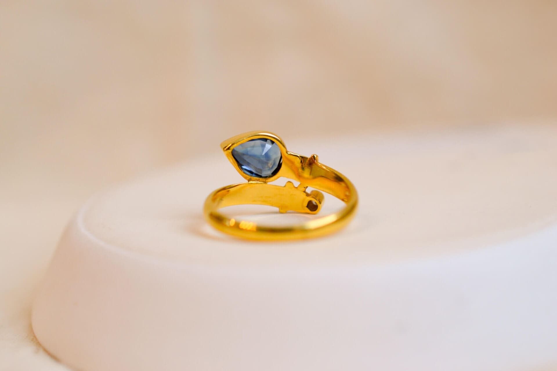 Bague Toi et Moi Saphir et Diamant