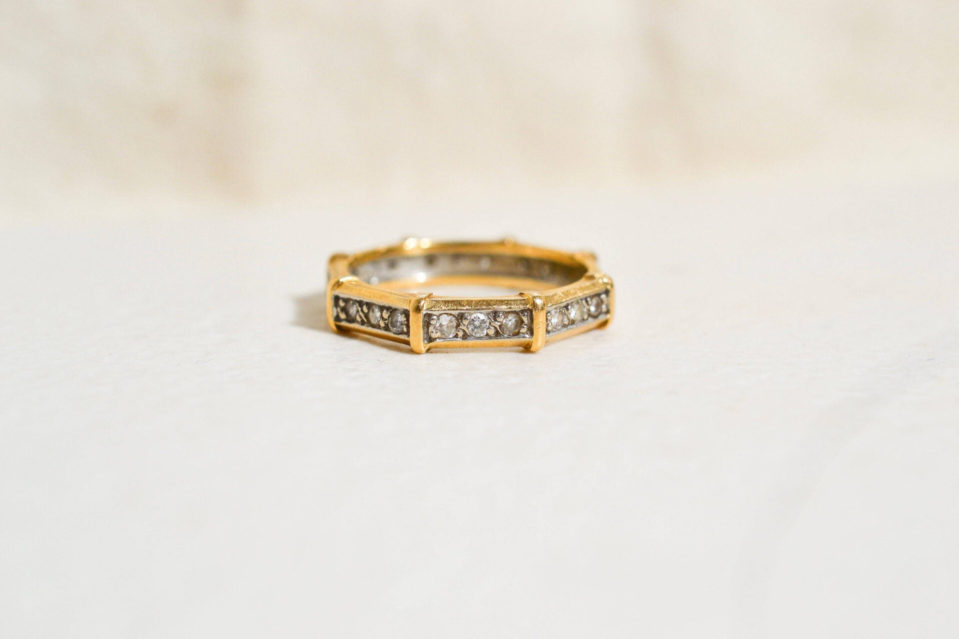 Alliance Octogonale Diamant Or