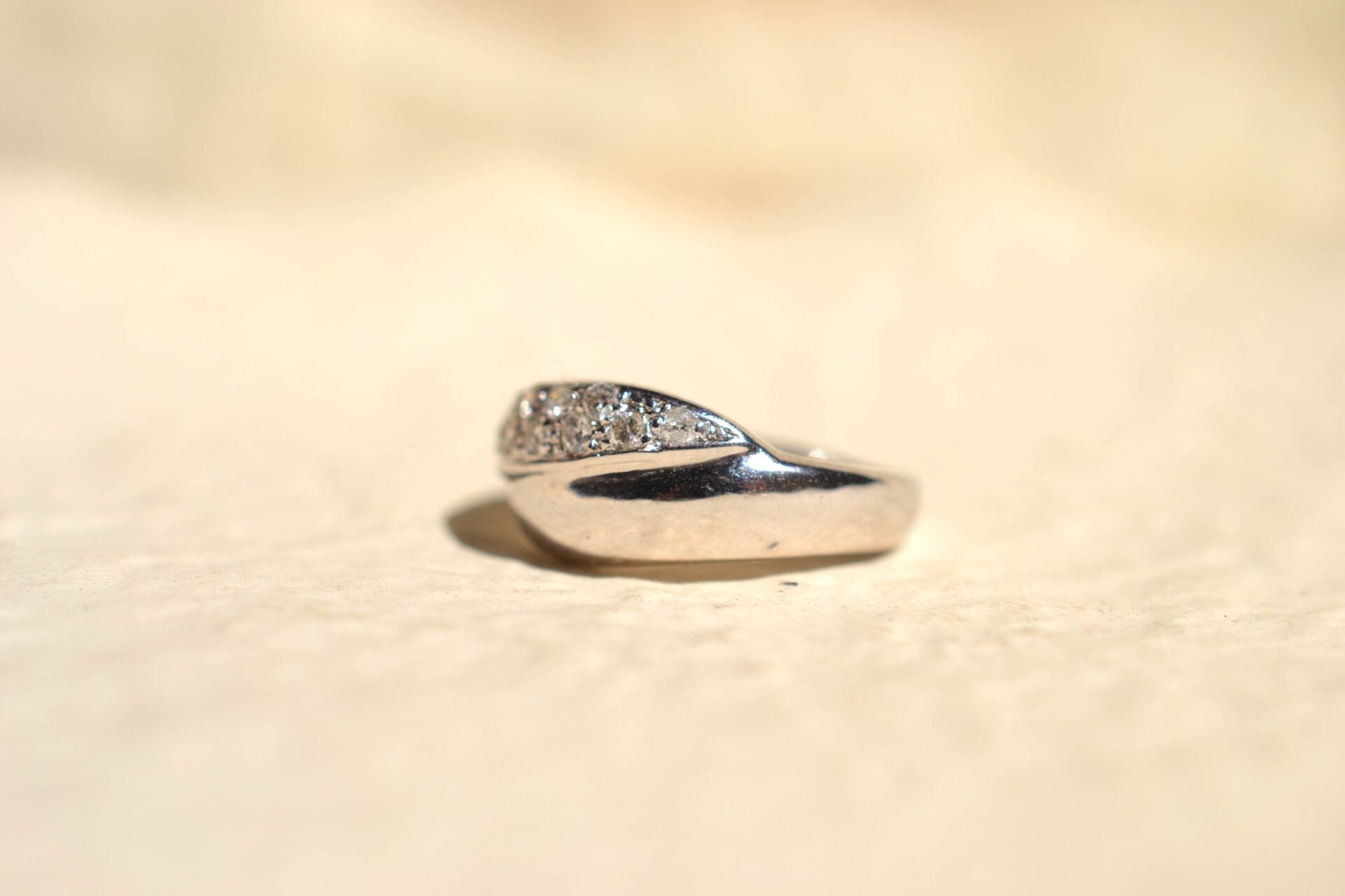 Bague liens croisés et Diamants