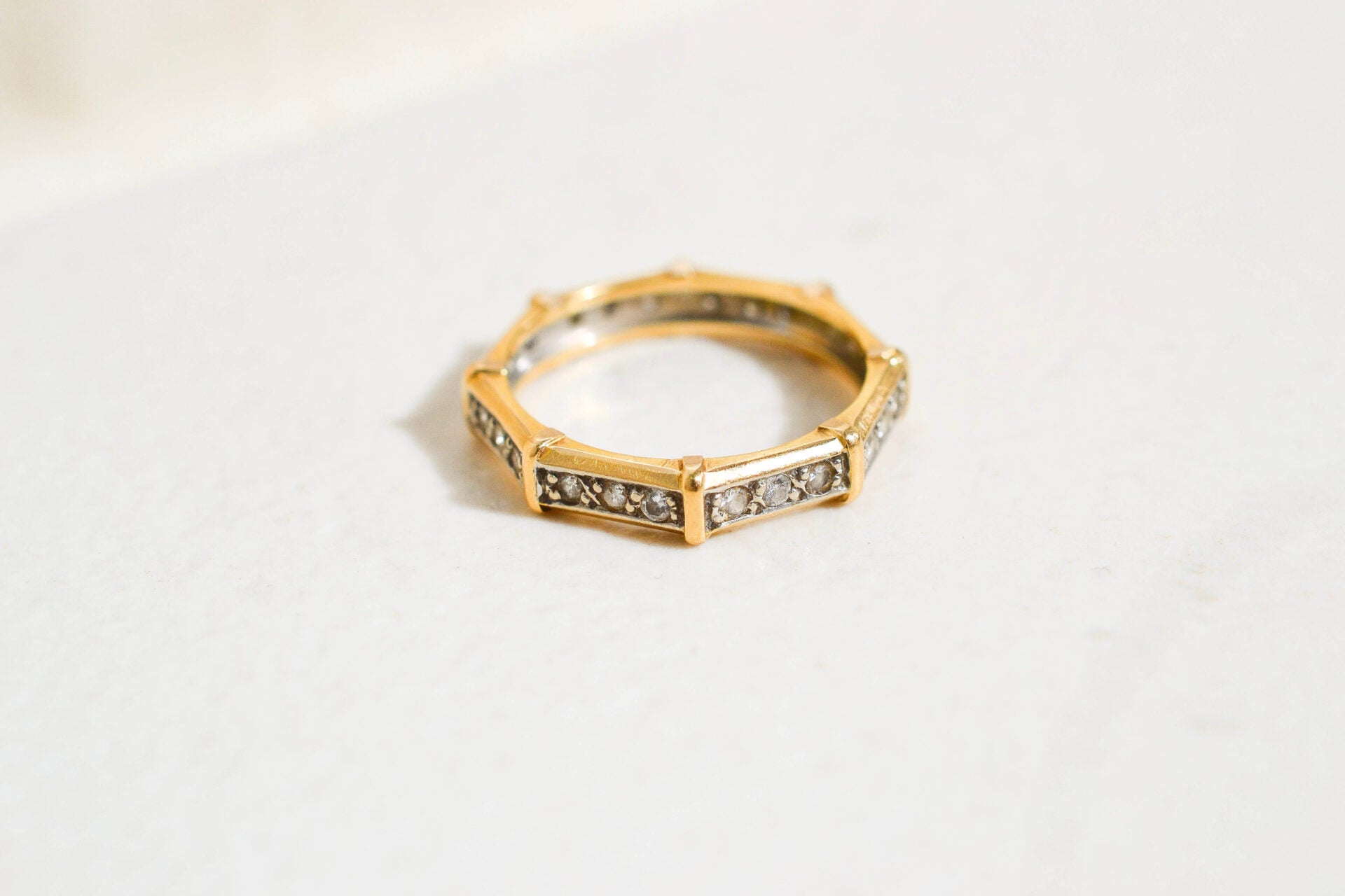 Alliance Octogonale Diamant Or