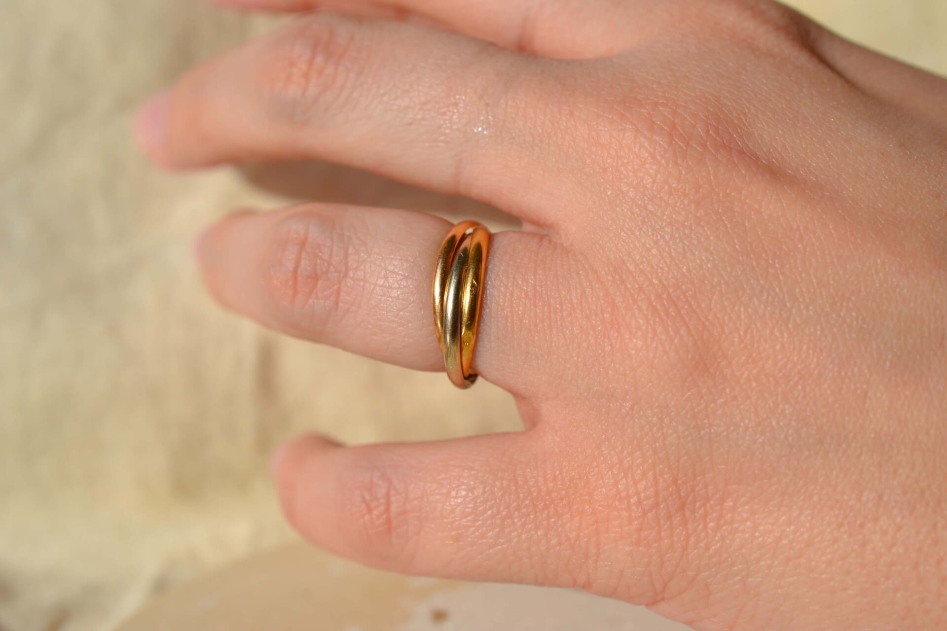 Bague trilogie 3 Ors style Trinity