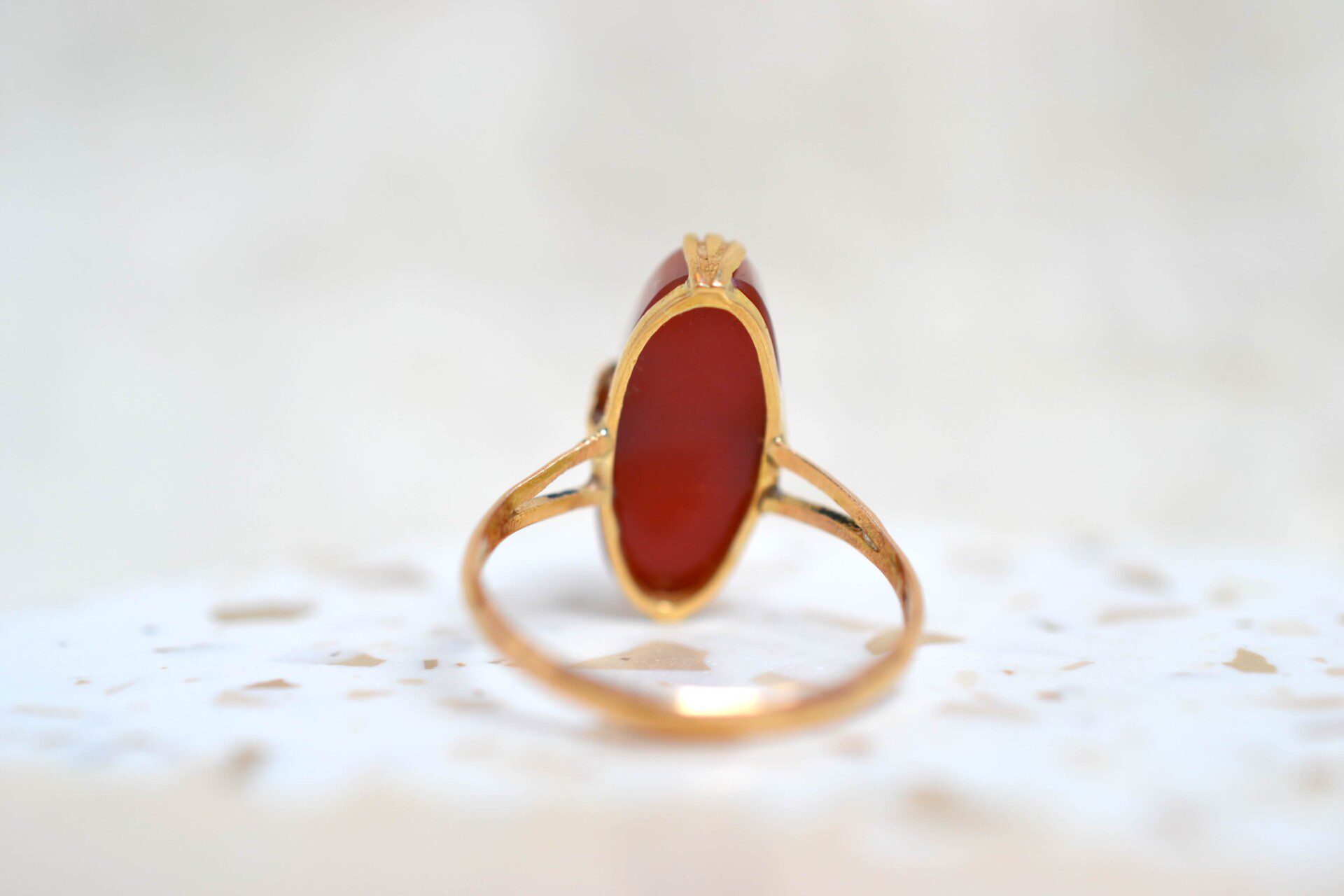 Bague Camée Agate Navette