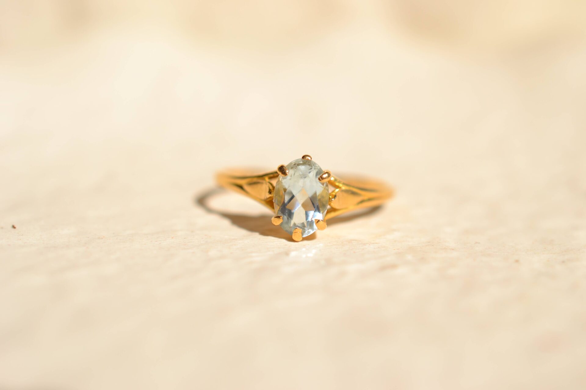 Bague Aigue-Marine ajourée