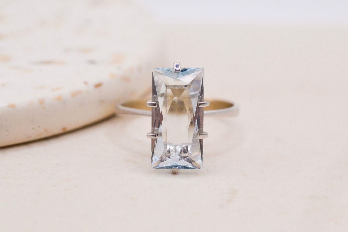 Bague Or Aigue-Marine