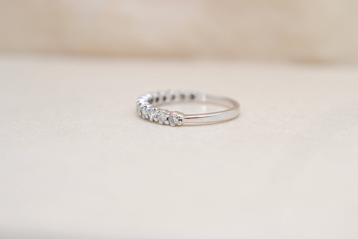 Bague alliance demi-américaine Diamants