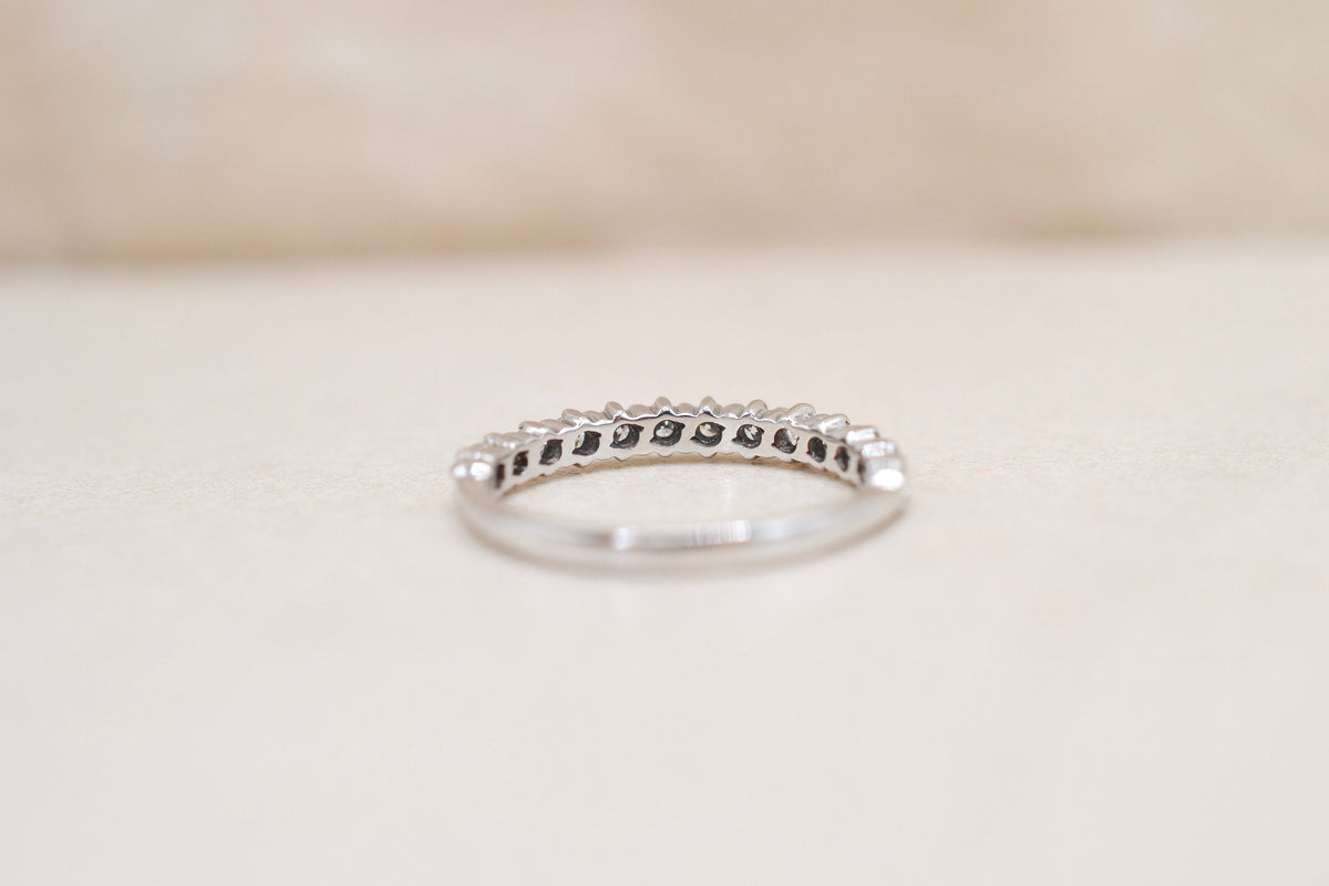 Bague alliance demi-américaine Diamants