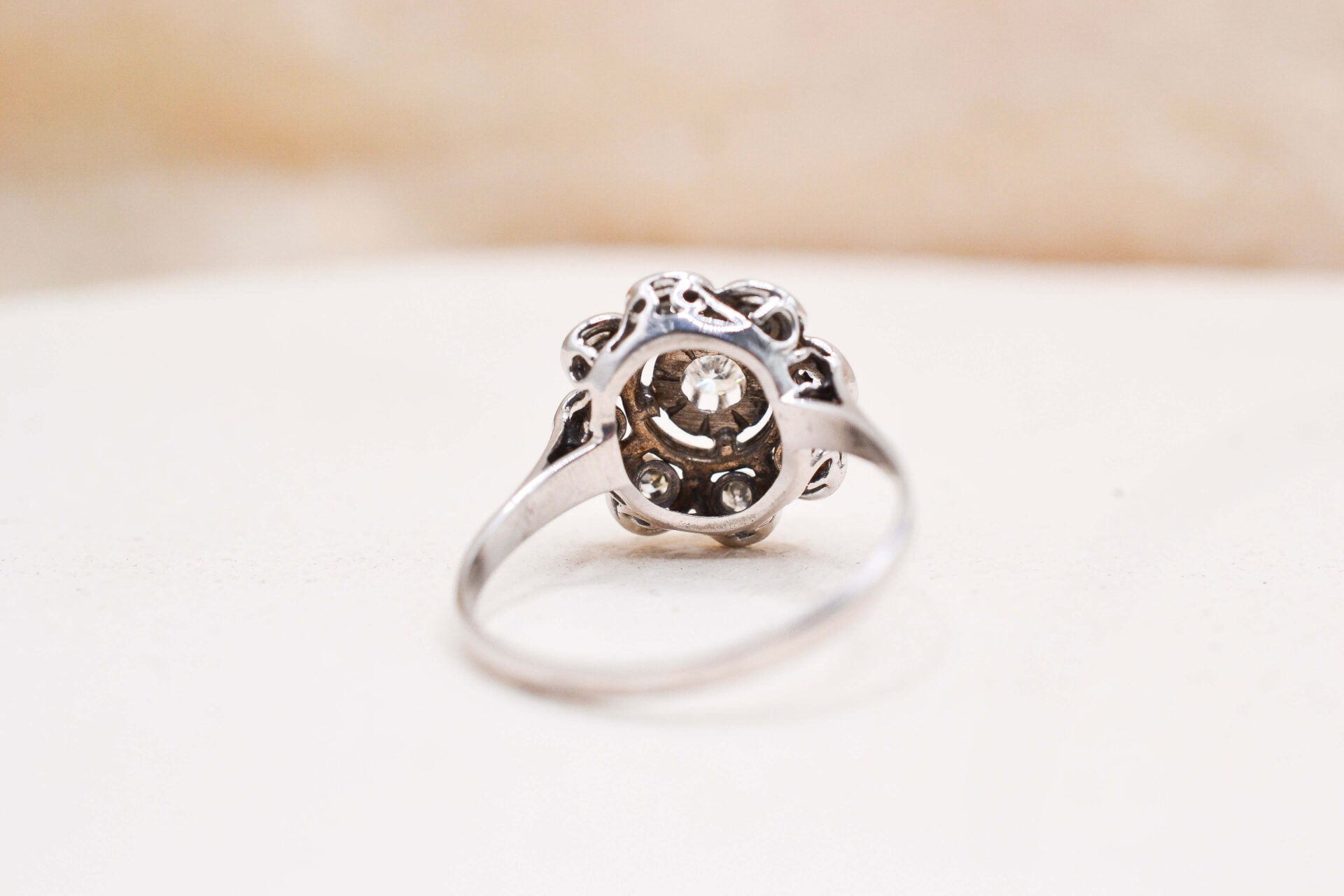 Bague flocon Diamants Or blanc