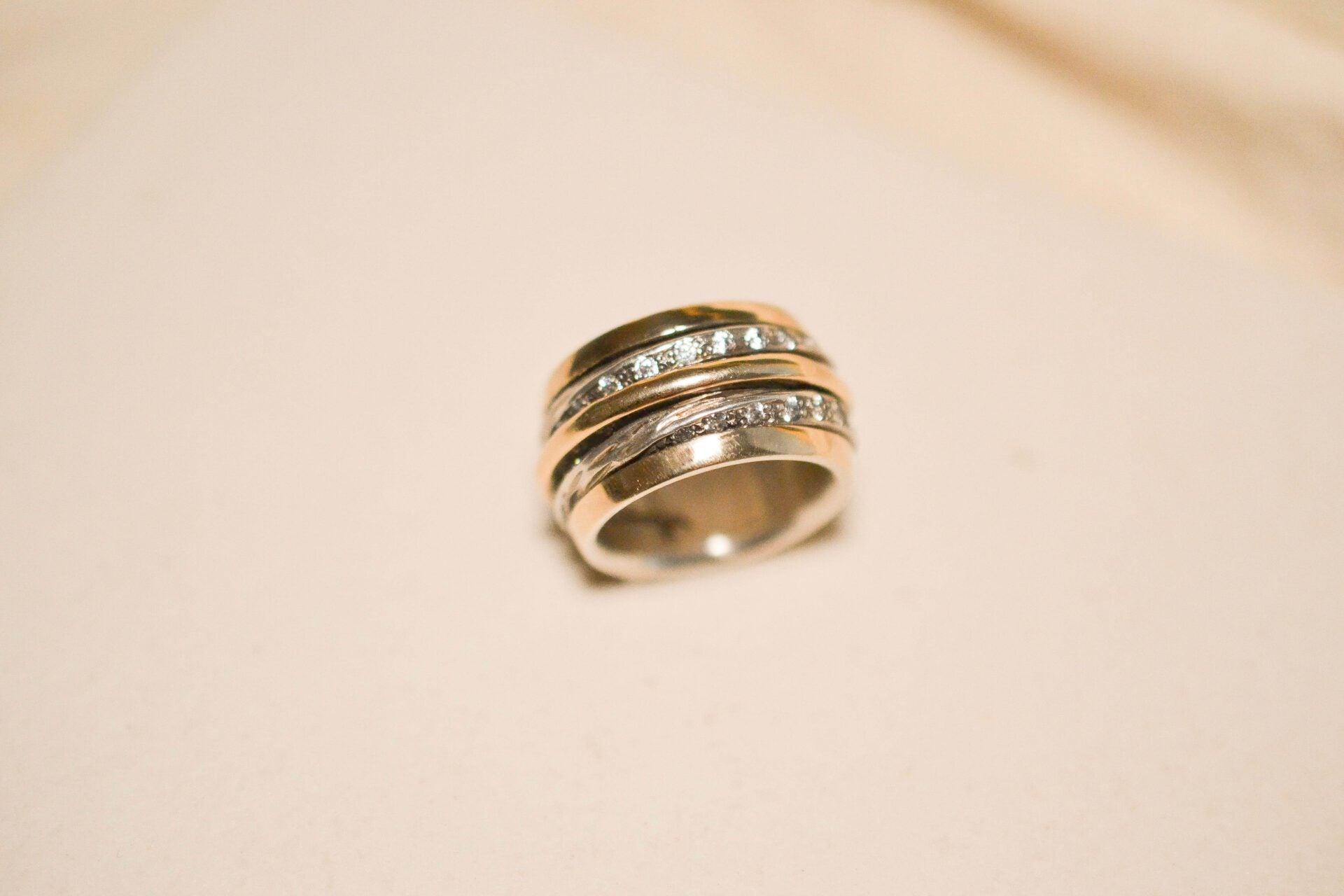 Bague de méditation Argent et Or rose