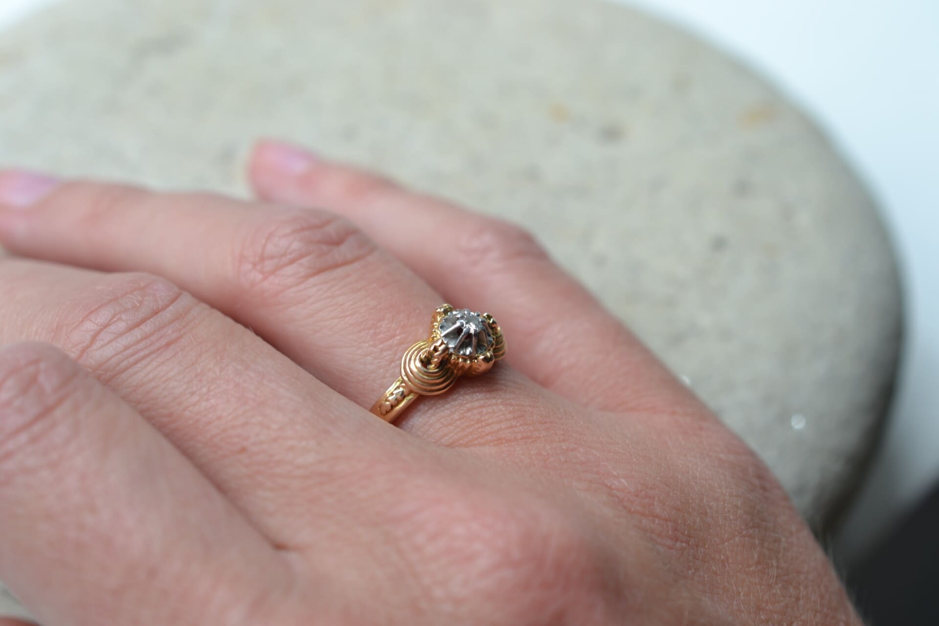 Bague solitaire Années 50