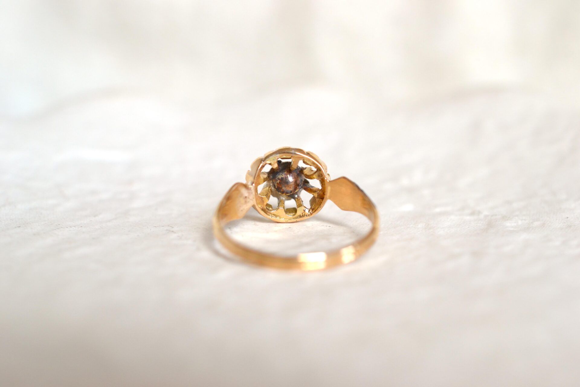 Bague Émail noir et Diamant
