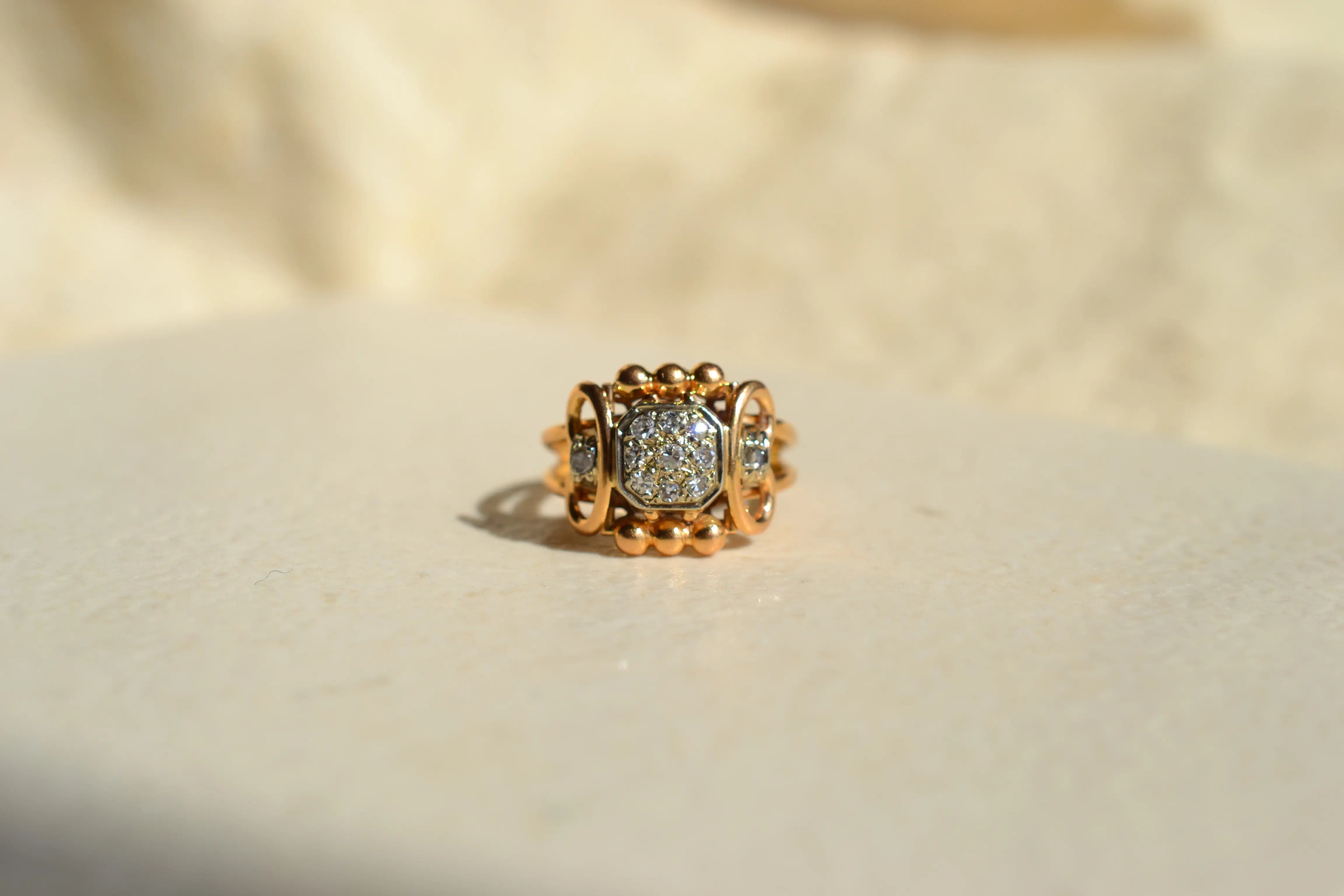 Bague Diamants Art Déco style Tank