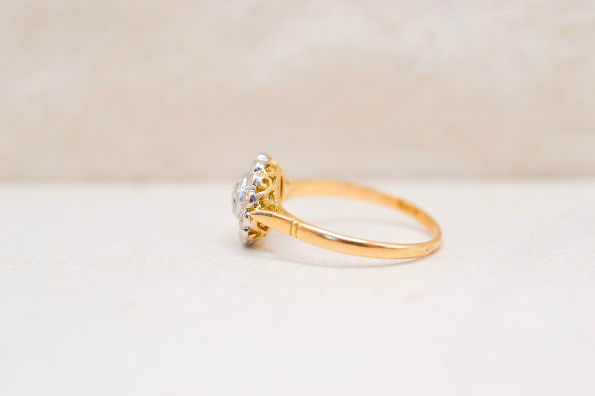 Bague ronde 2 Ors Diamants
