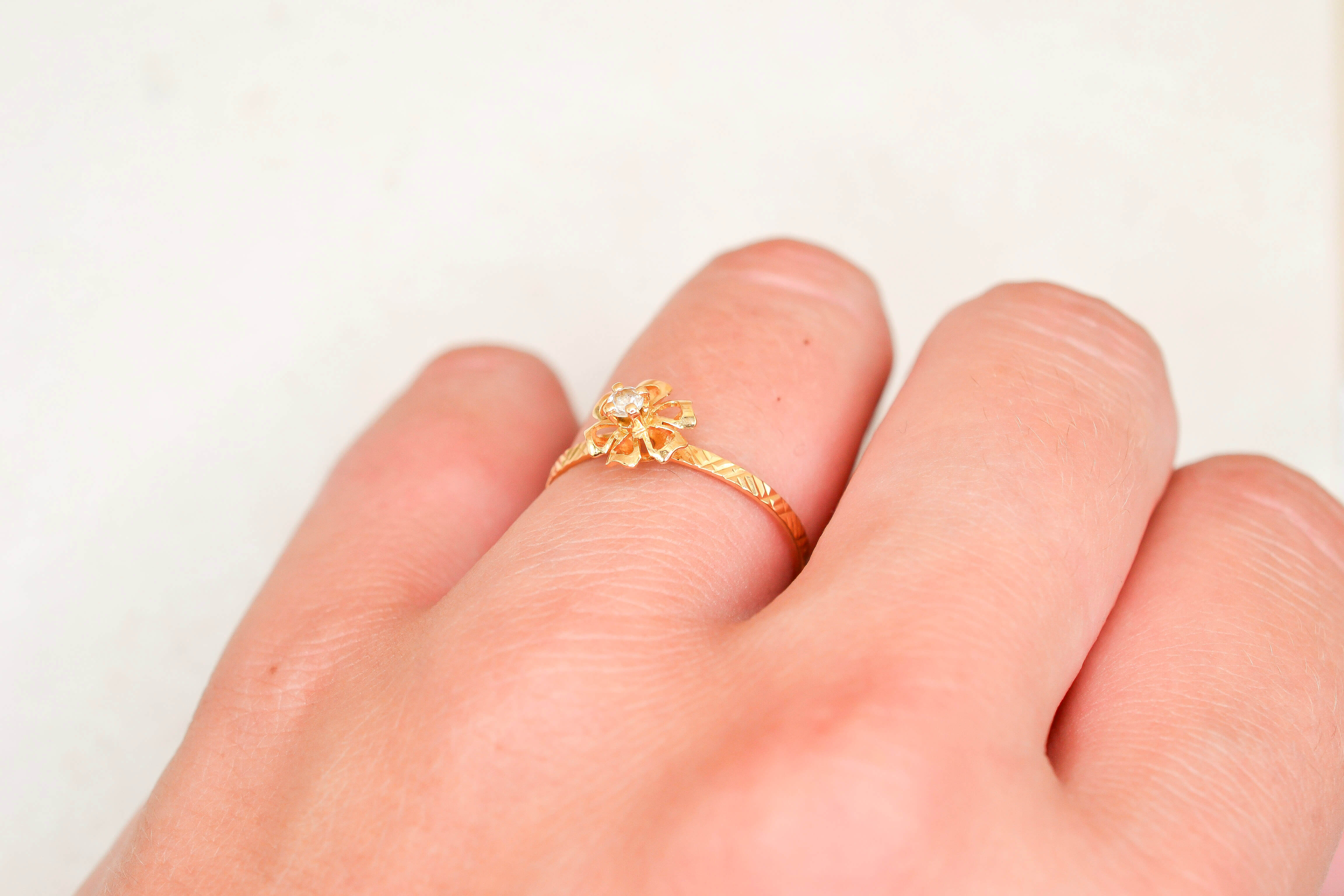 Bague fleur géométrique Oxyde
