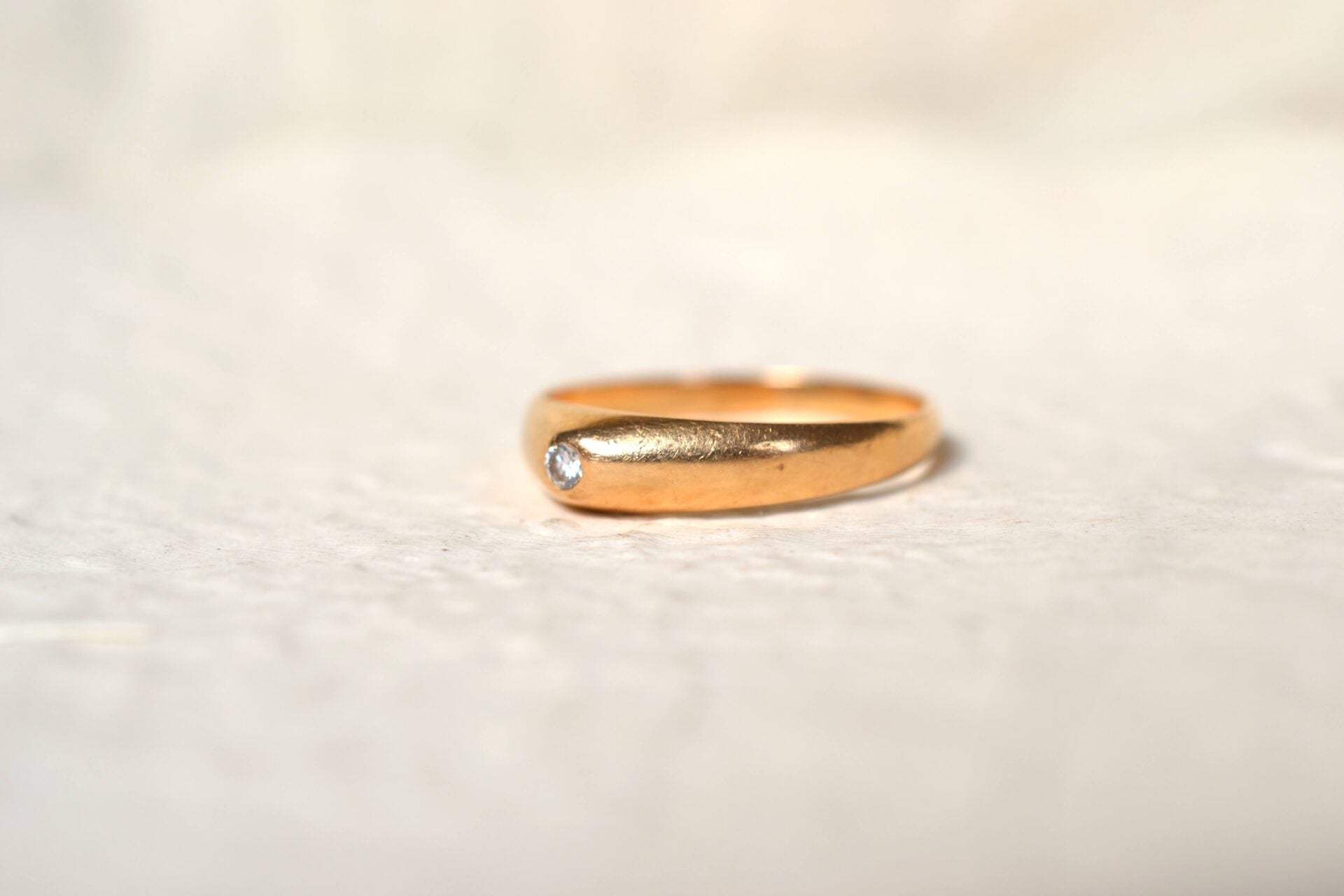 Bague Jonc Or jaune Diamant