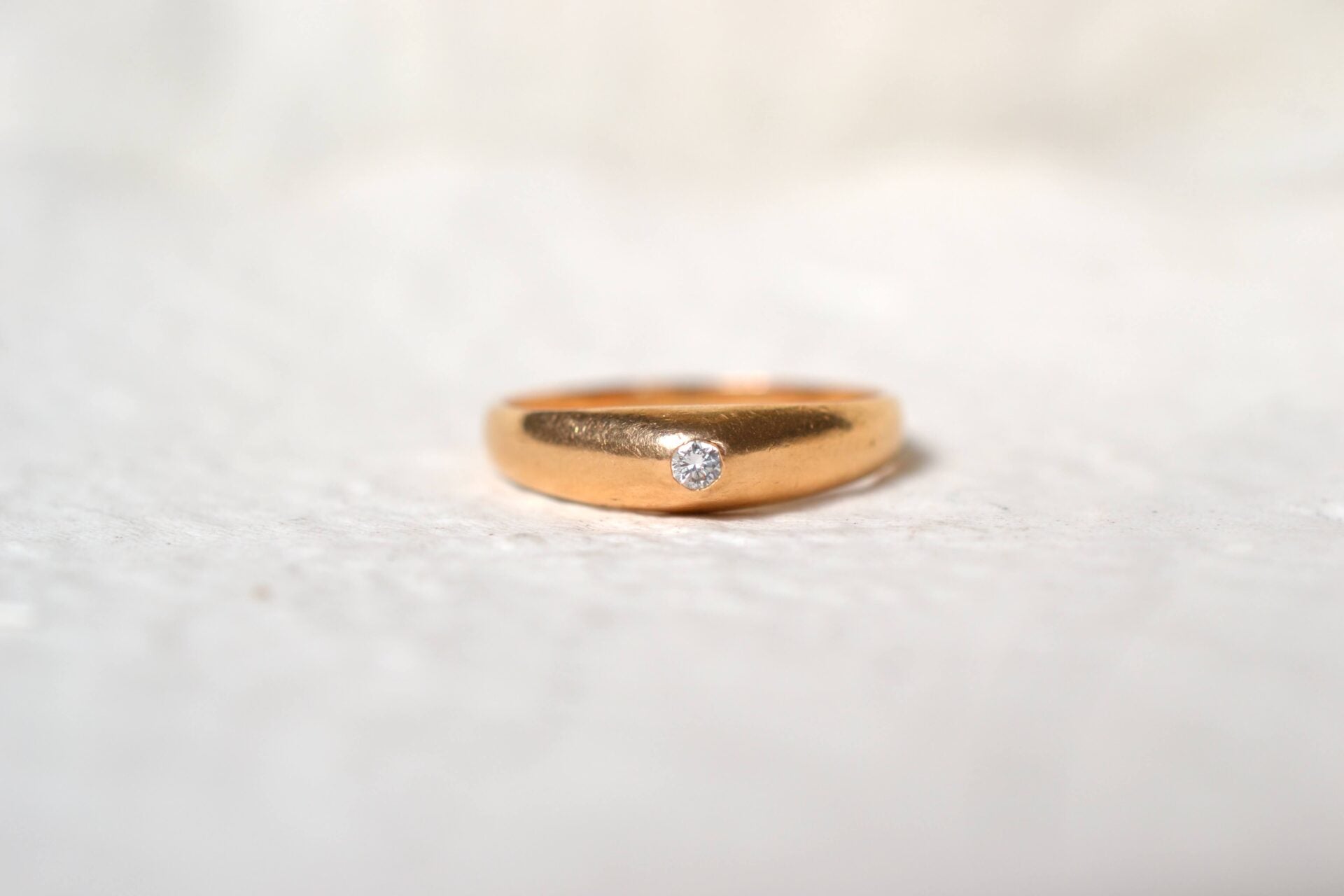 Bague Jonc Or jaune Diamant