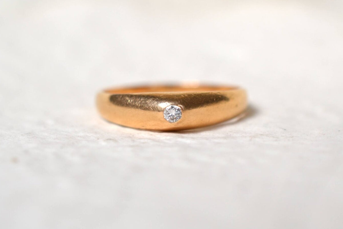Bague Jonc Or jaune Diamant