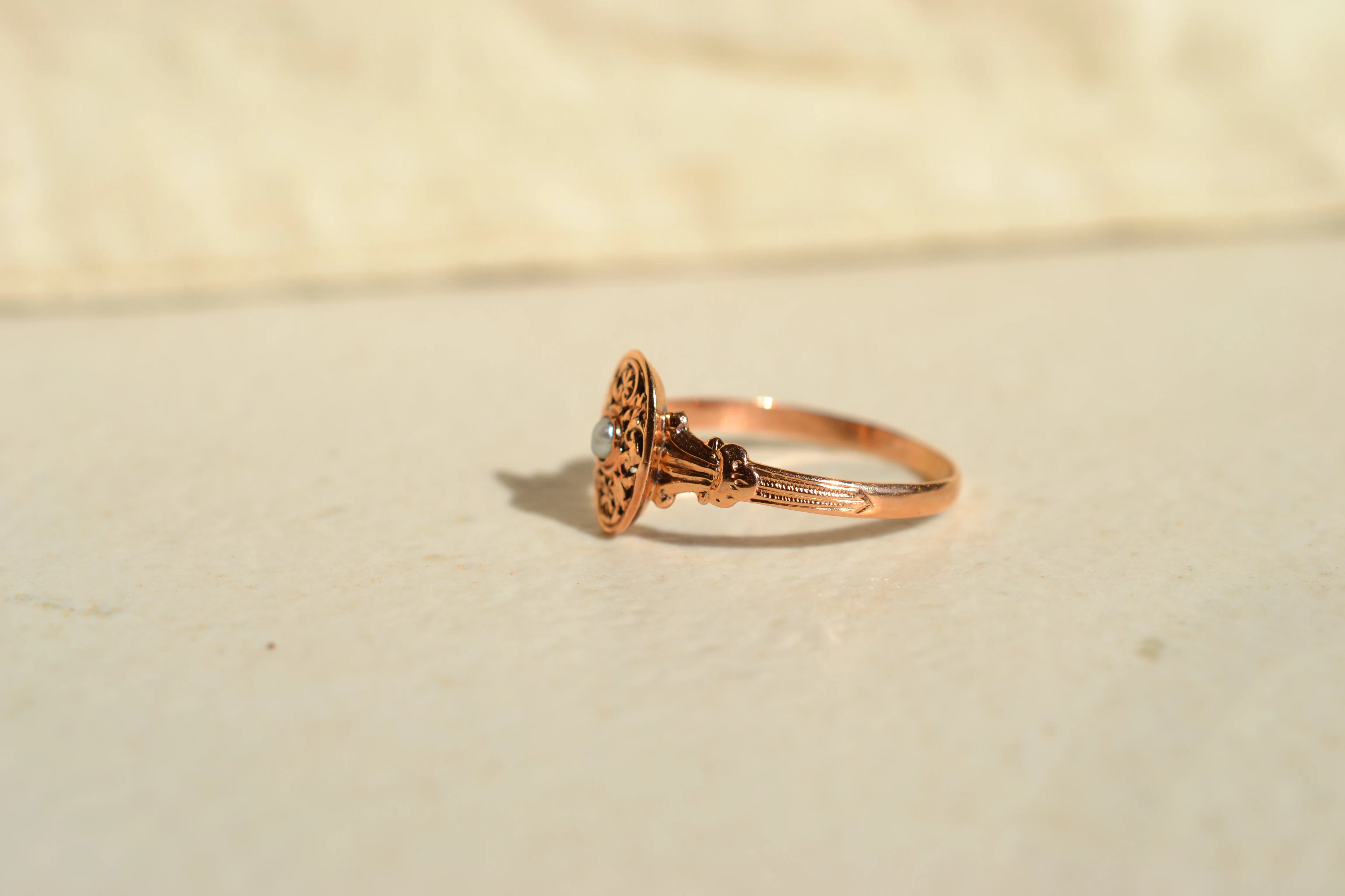 Bague Victorienne perle fine