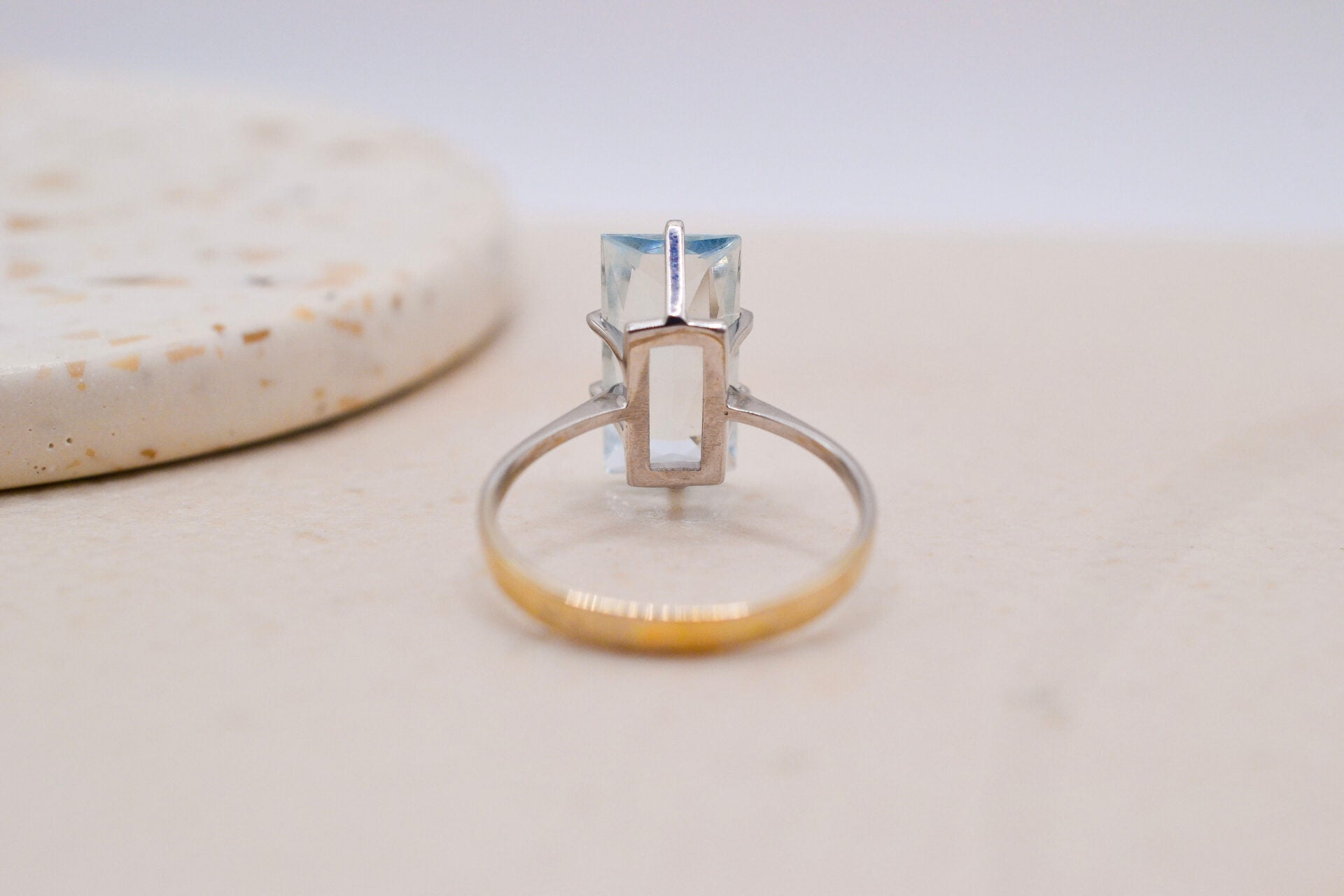 Bague Or Aigue-Marine