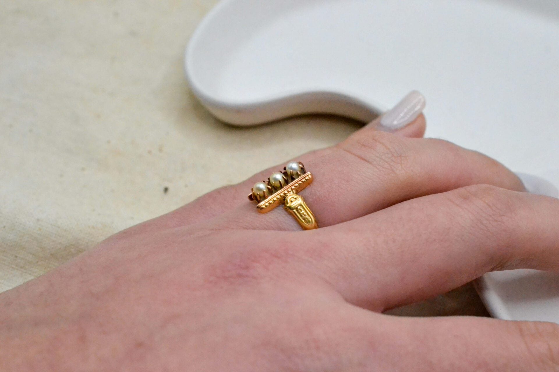 Bague Perles époque Victorienne