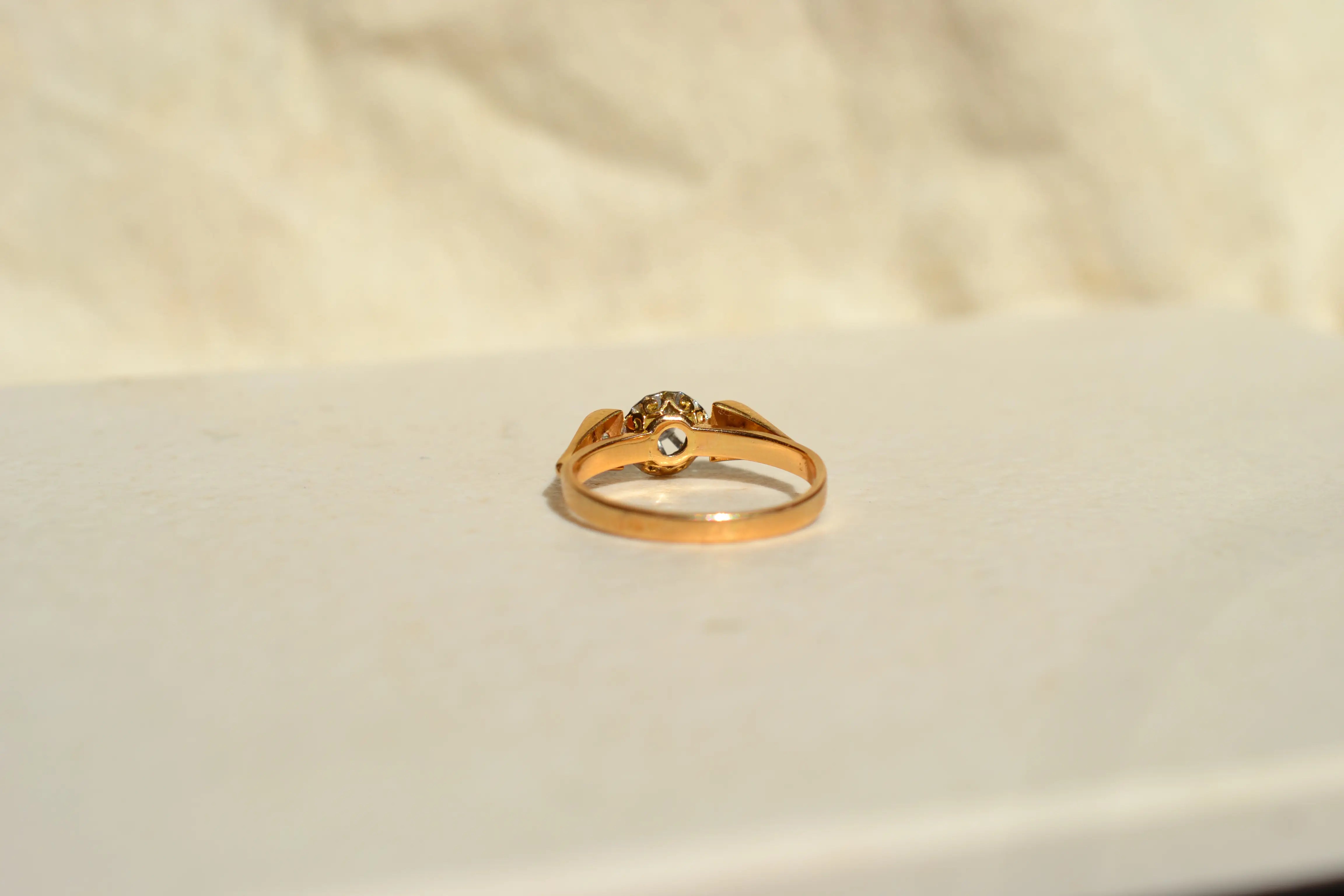 Bague solitaire Diamants Serti Illusion