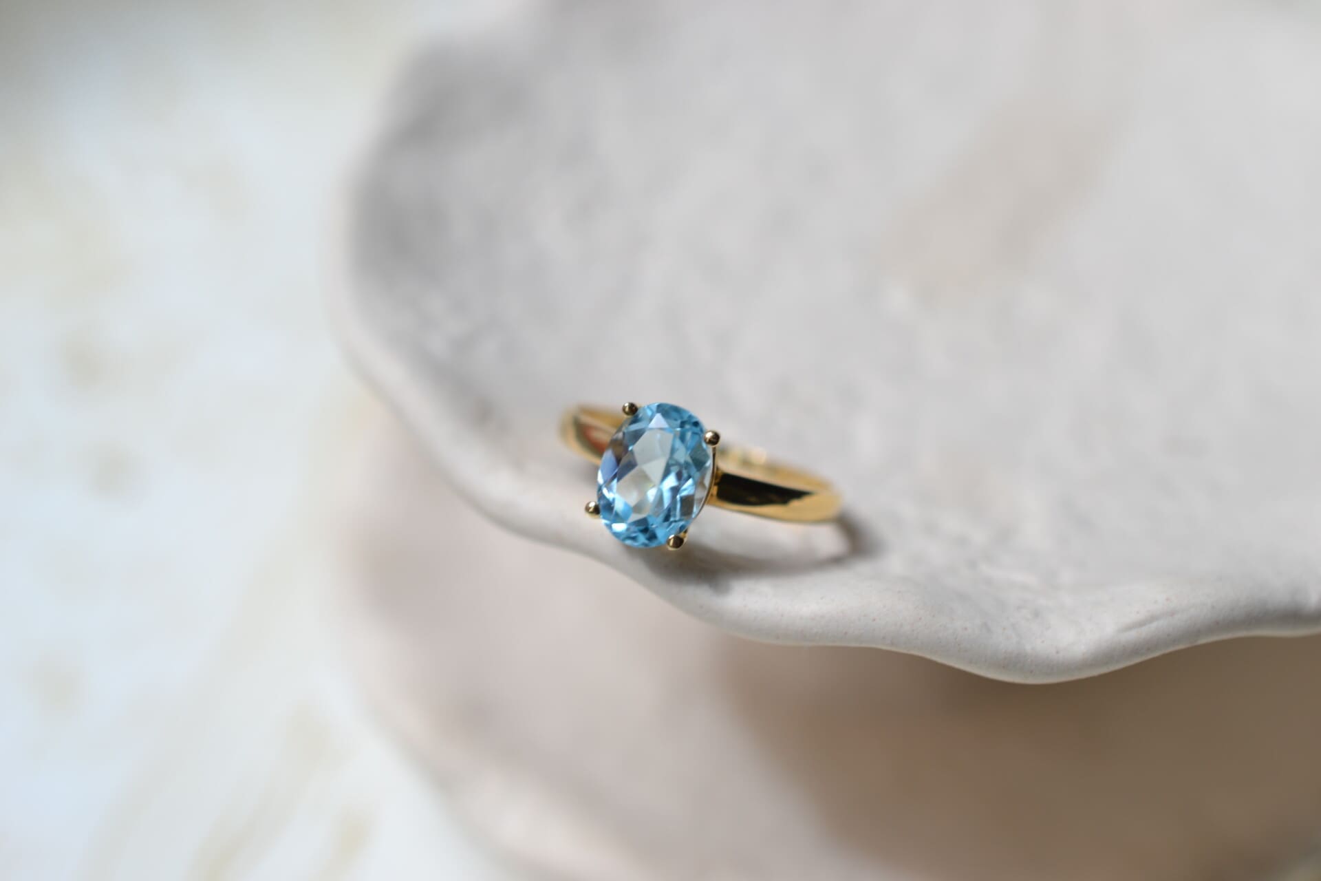 Bague solitaire Topaze
