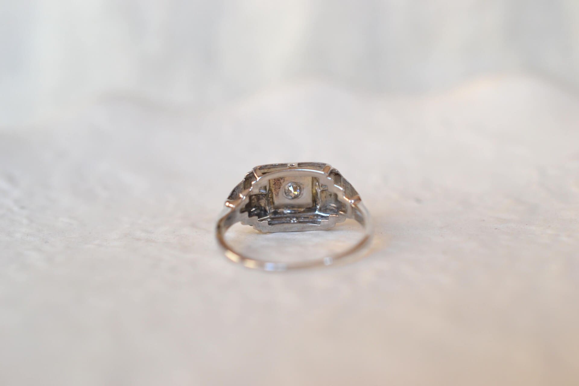 Bague Art Déco Or blanc Diamant