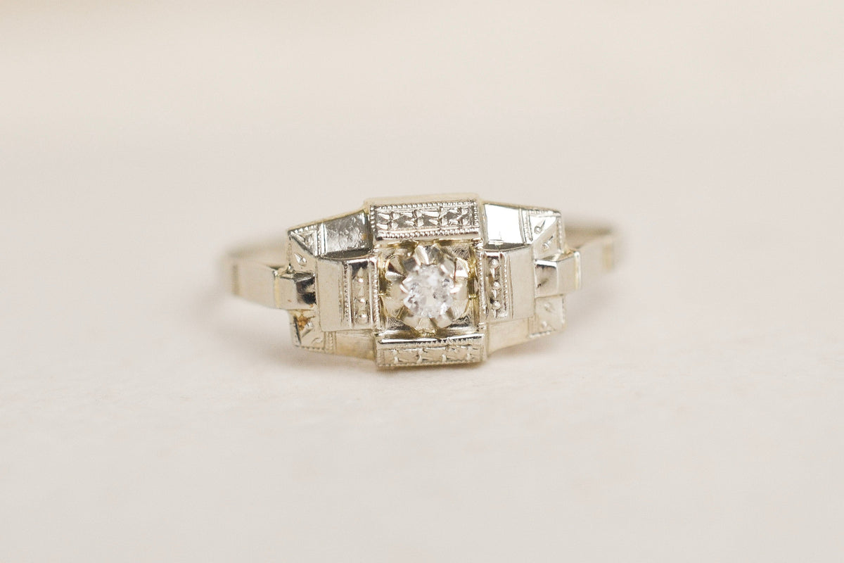 Bague Art Déco à gradins