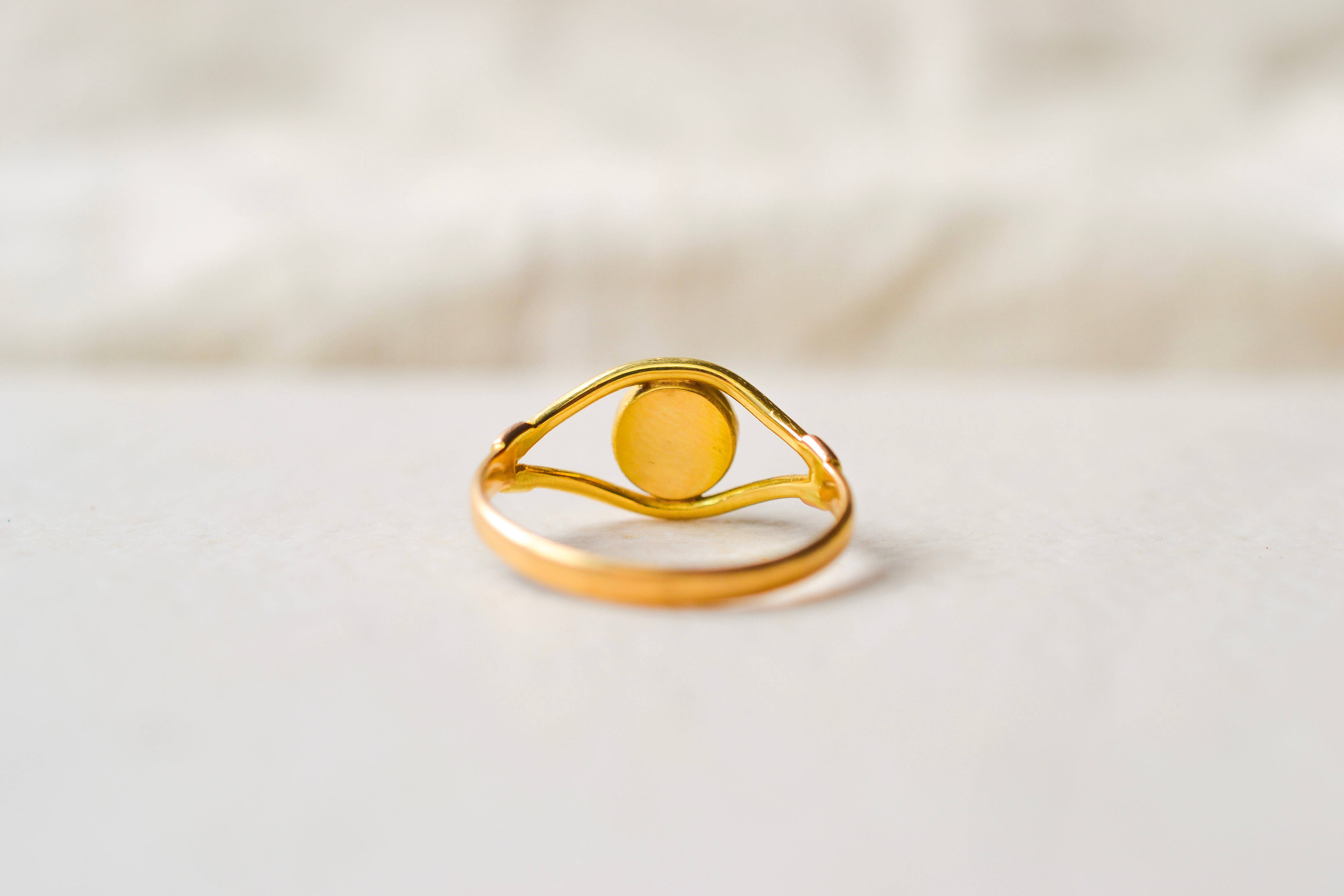 Bague cabochon vert