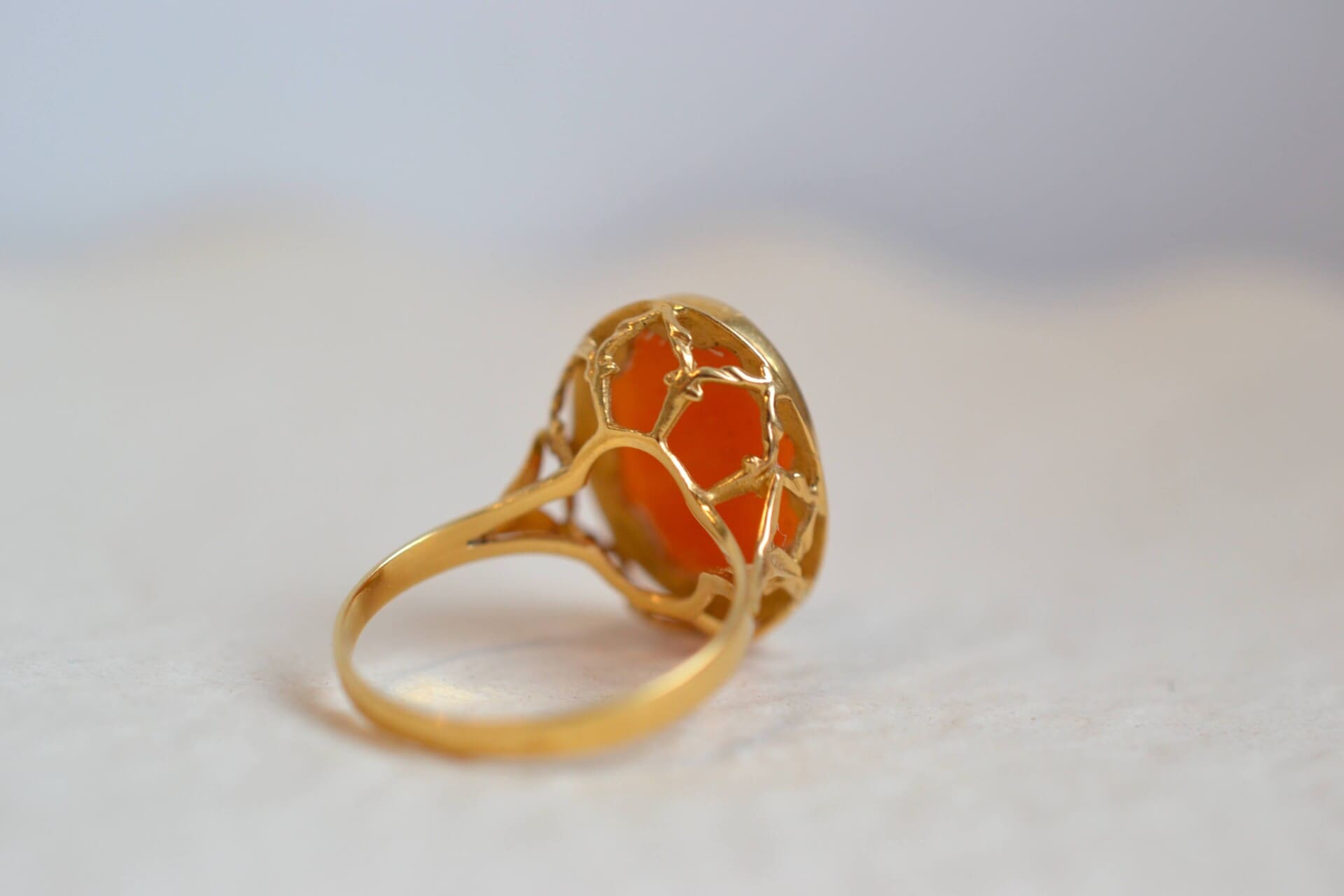 Bague Camée monture ajourée
