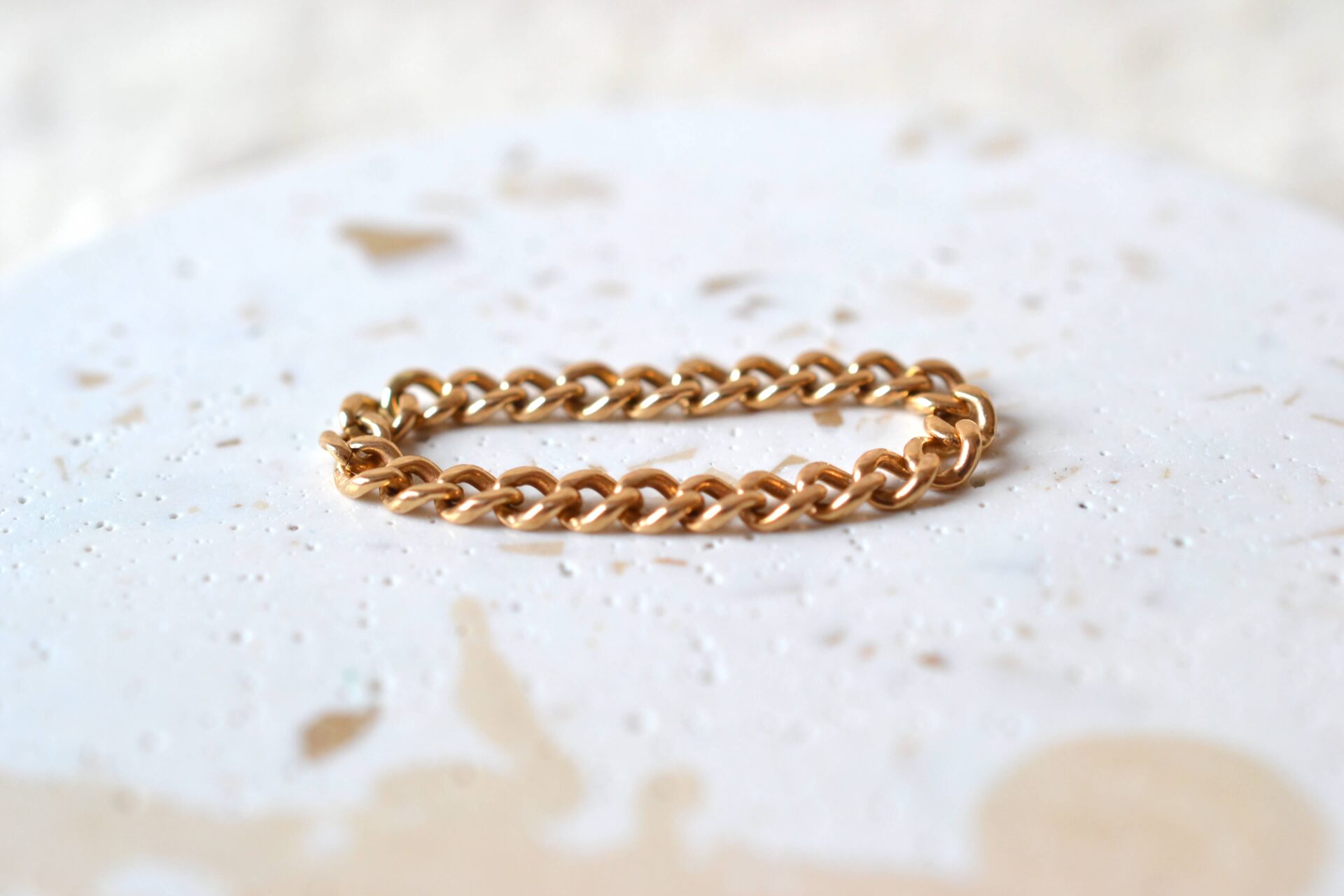 Bague chaîne maille gourmette