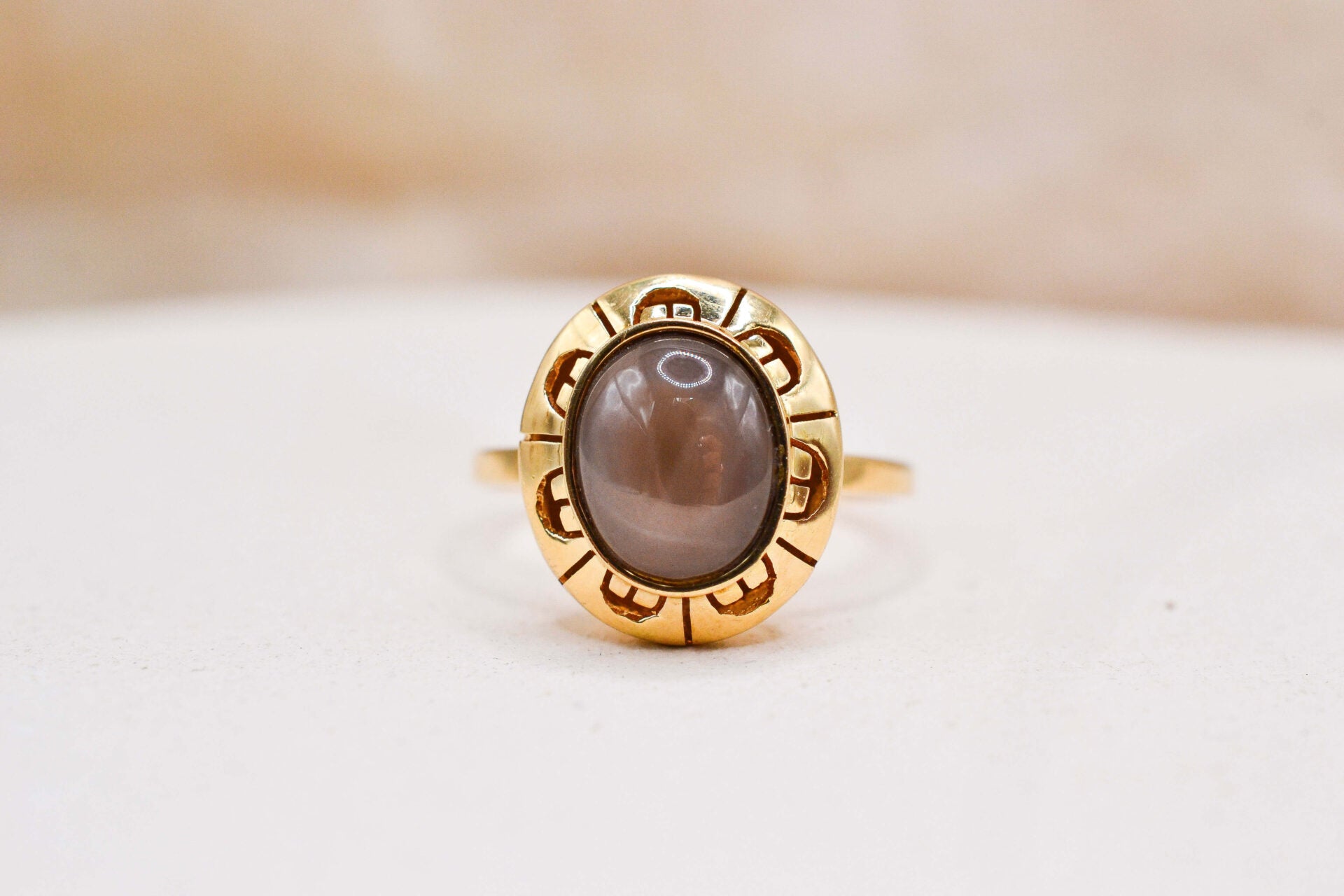 Bague Cabochon Chrysobéryl étoilé