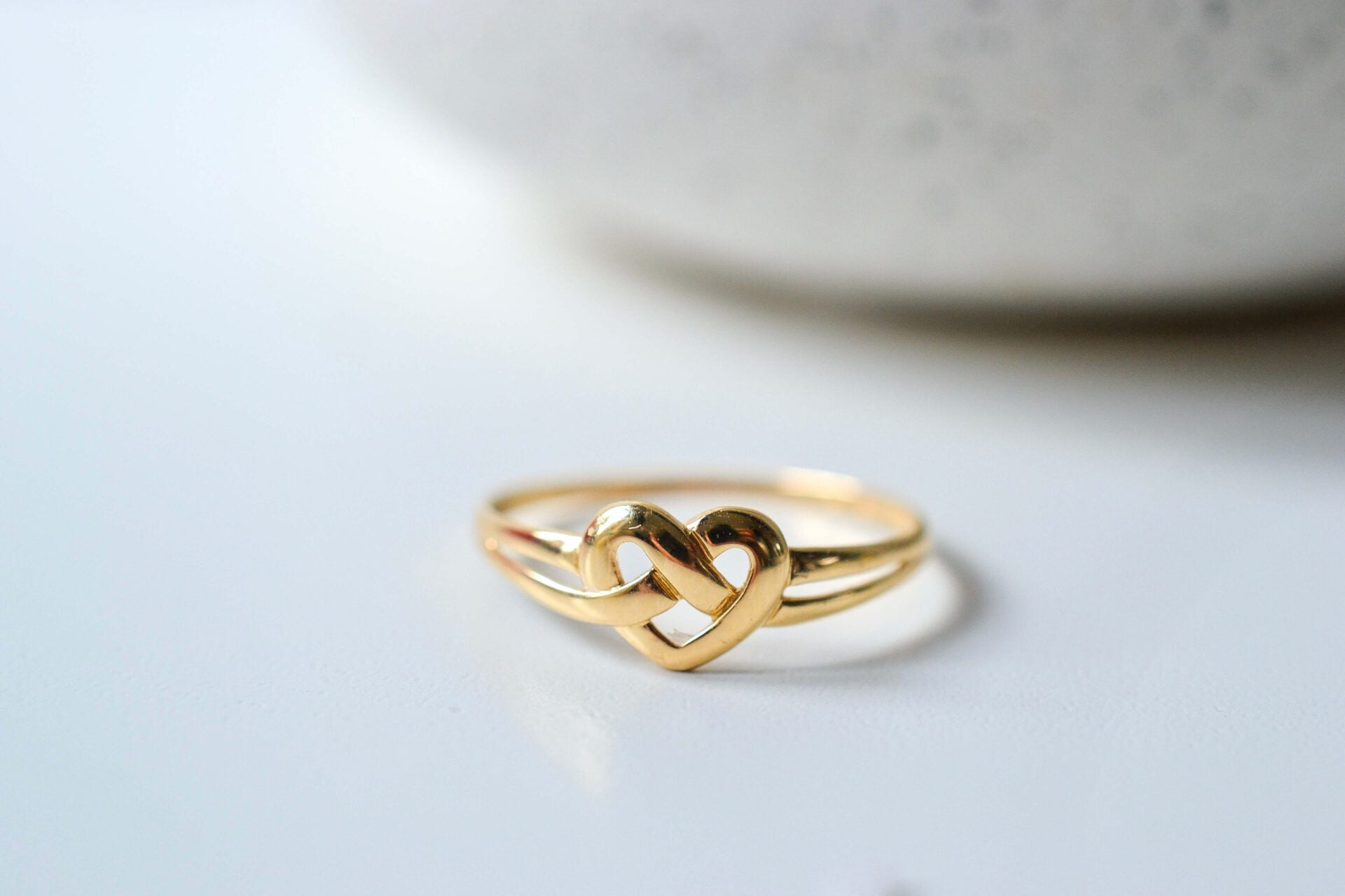 Bague cœur croisée Or jaune