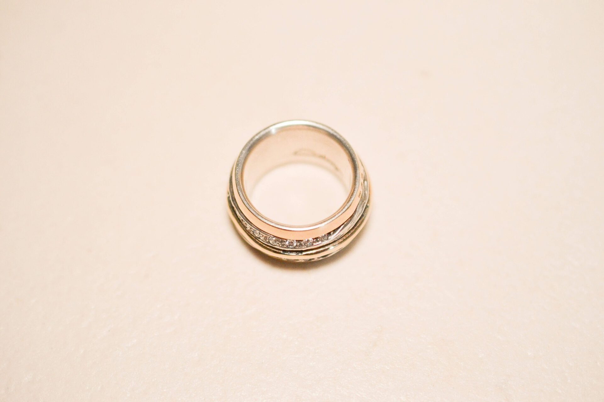 Bague de méditation Argent et Or rose