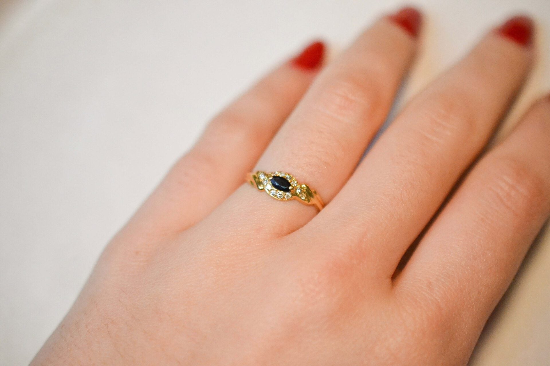 Bague torsadée Saphir Diamants