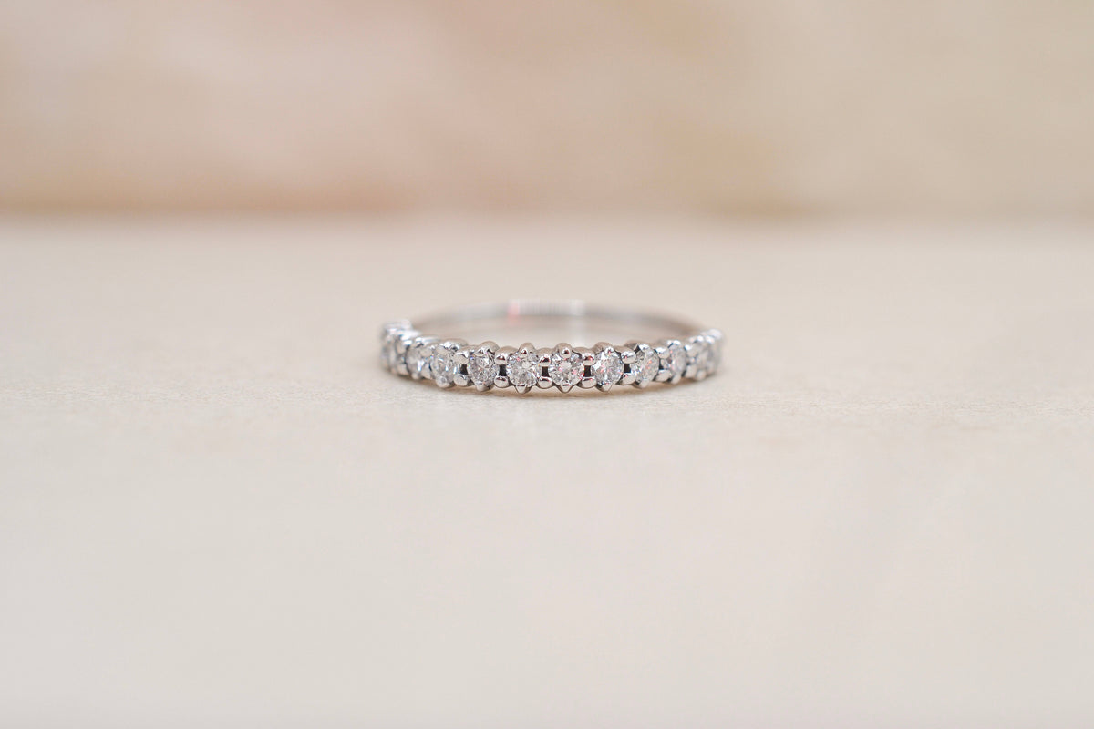 Bague alliance demi-américaine Diamants