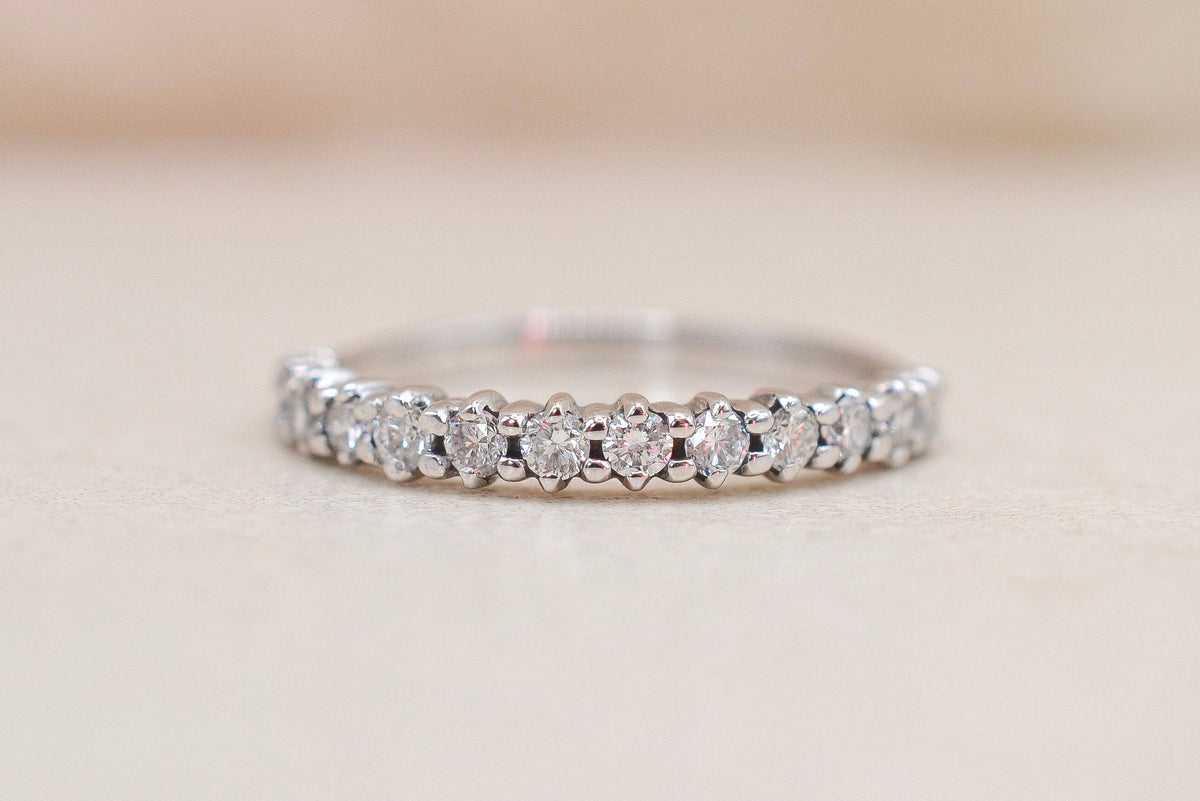 Bague alliance demi-américaine Diamants