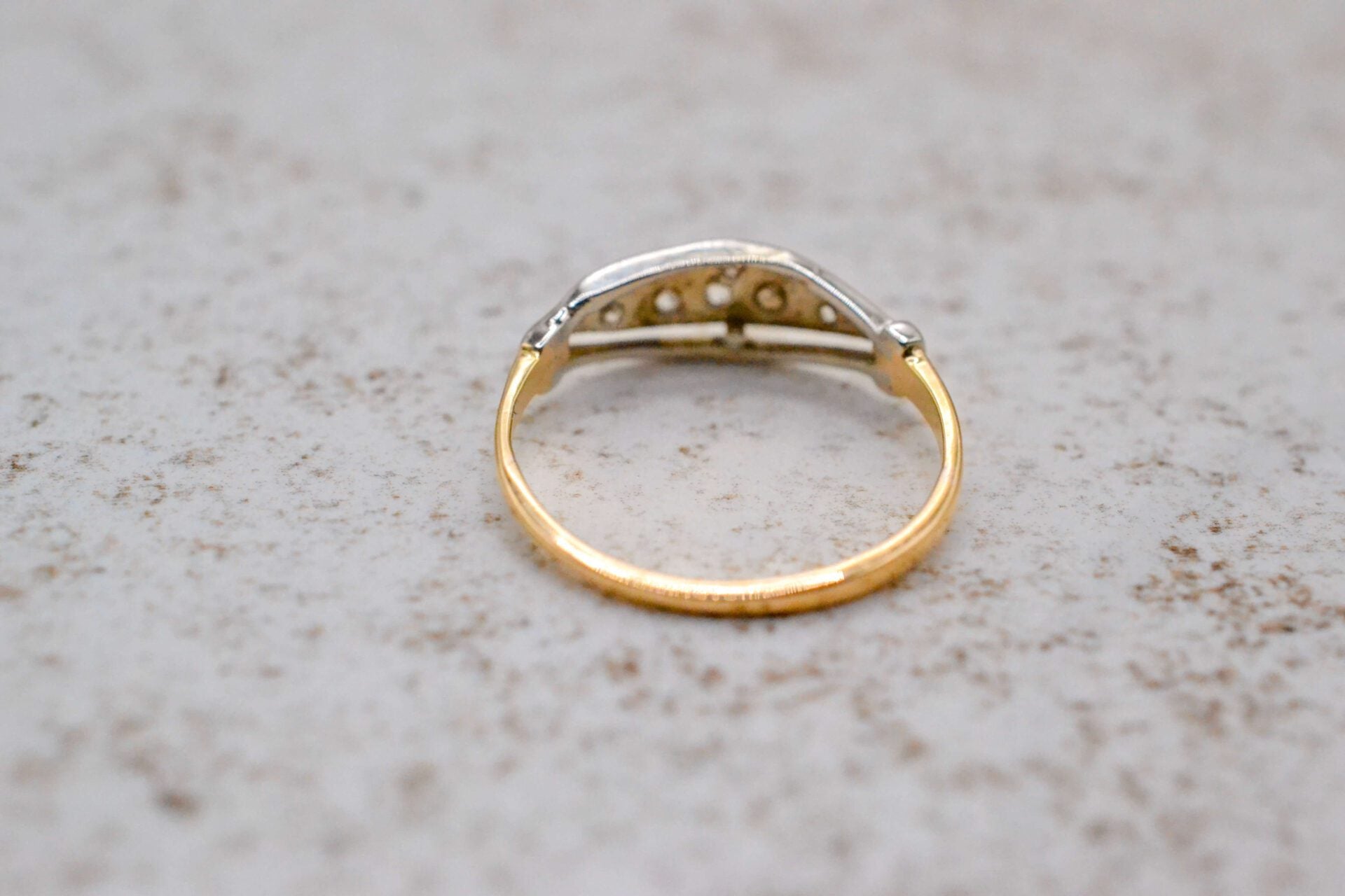 Bague jarretière 2 Ors et Diamants