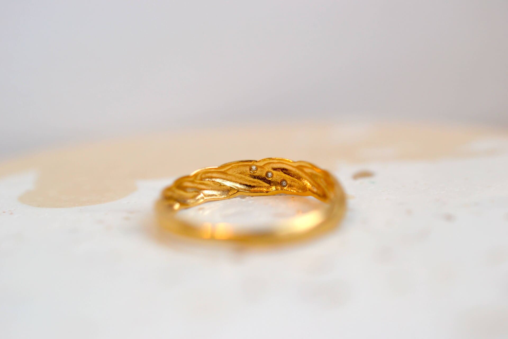 Bague torsadée Diamants