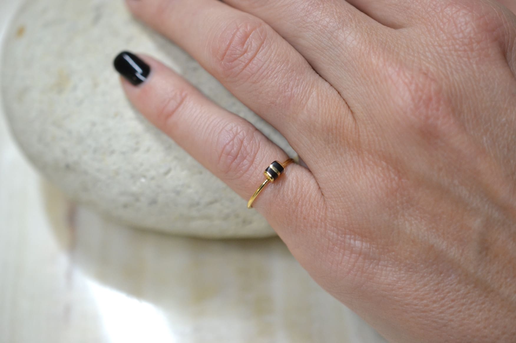 Bague fine Onyx