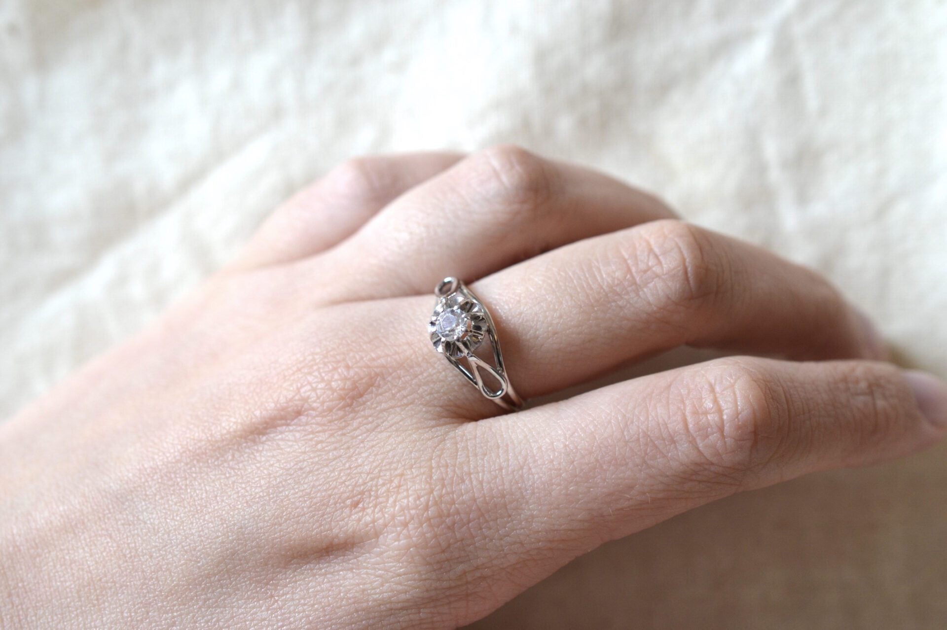 Bague Oxyde fleurette