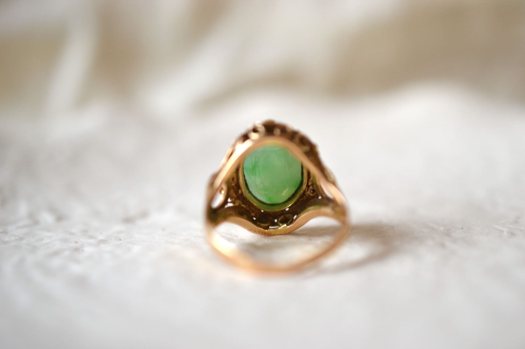 Bague cabochon Jade jadéite