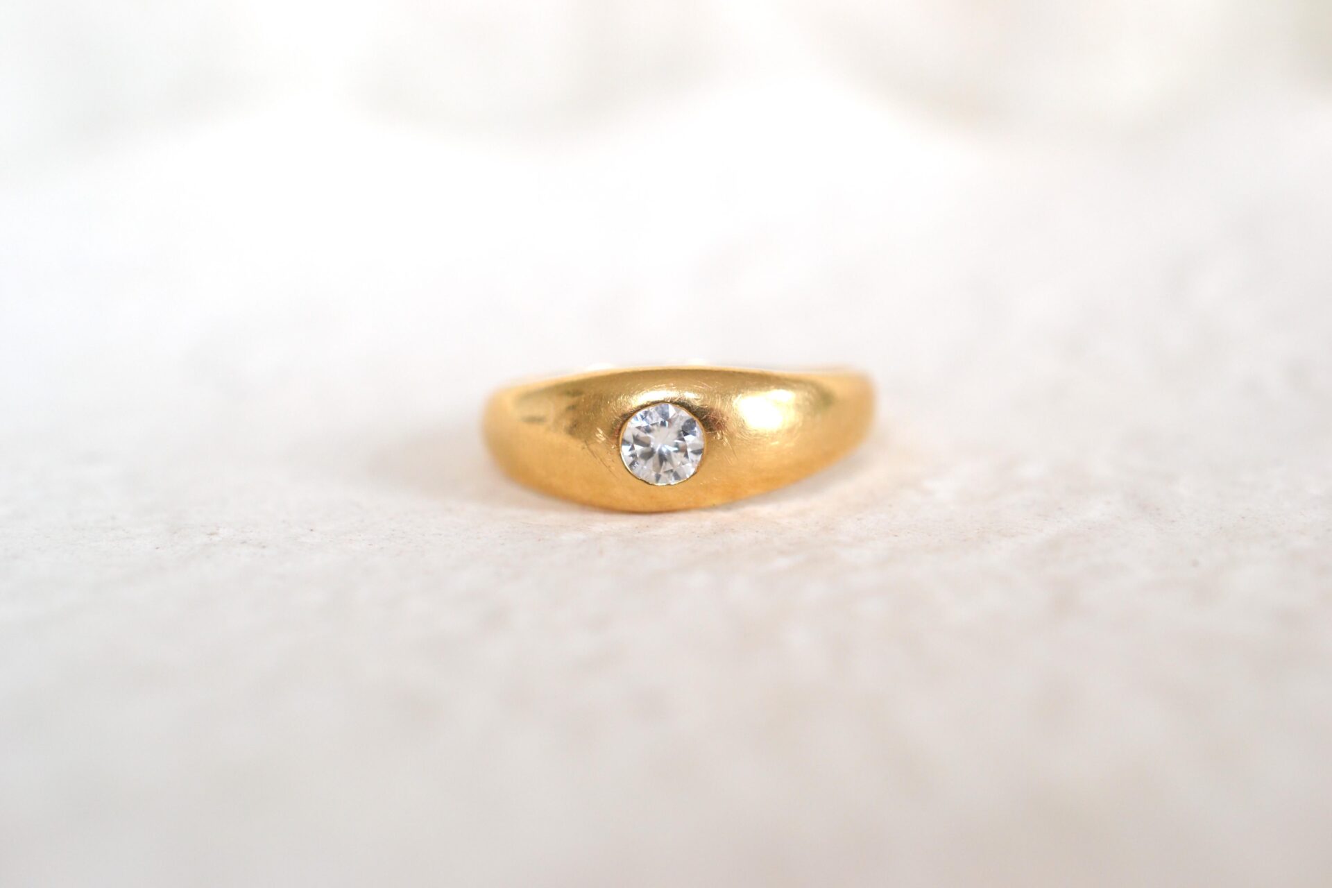 Bague Jonc Diamant Or jaune