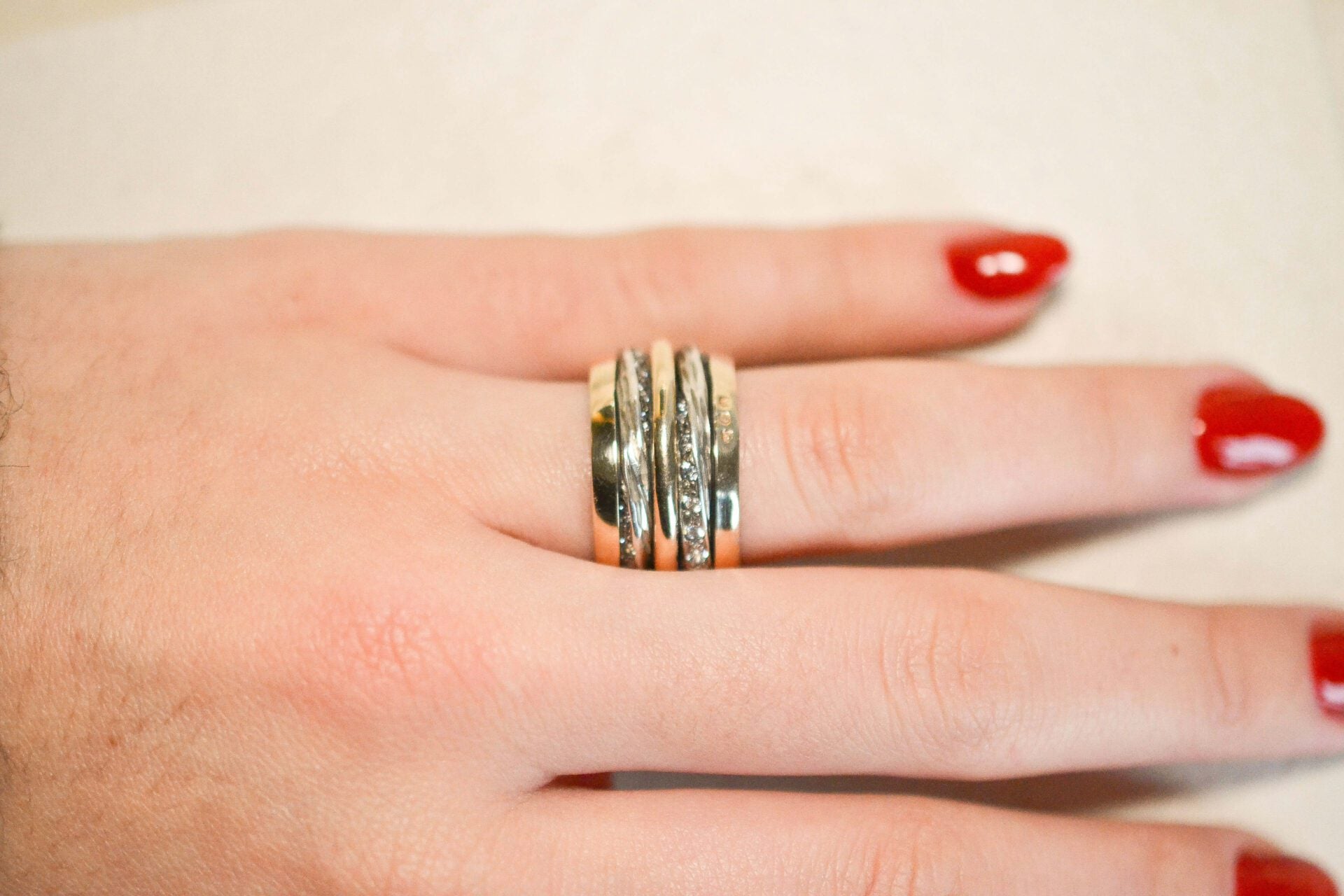 Bague de méditation Argent et Or rose