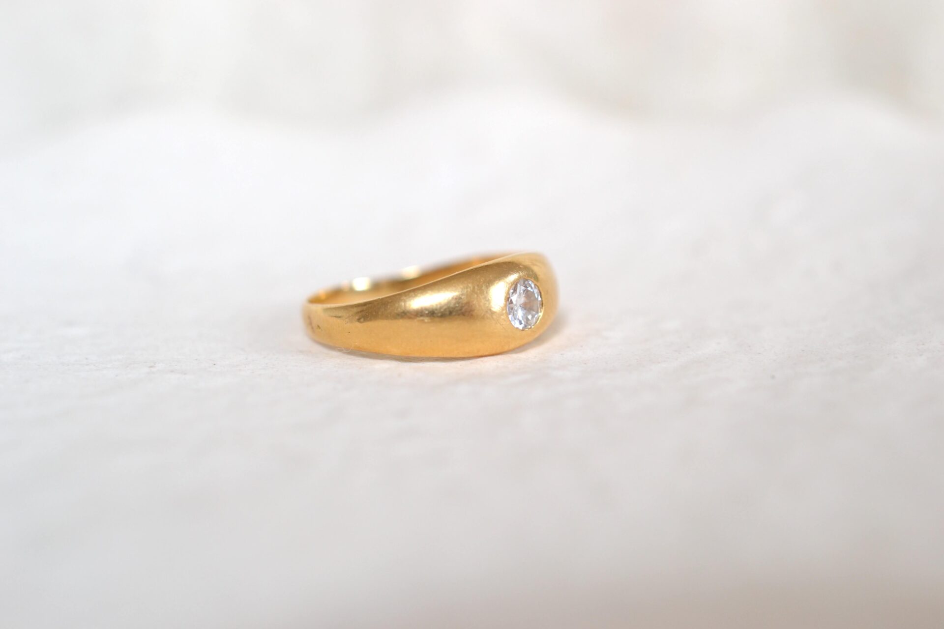 Bague Jonc Diamant Or jaune