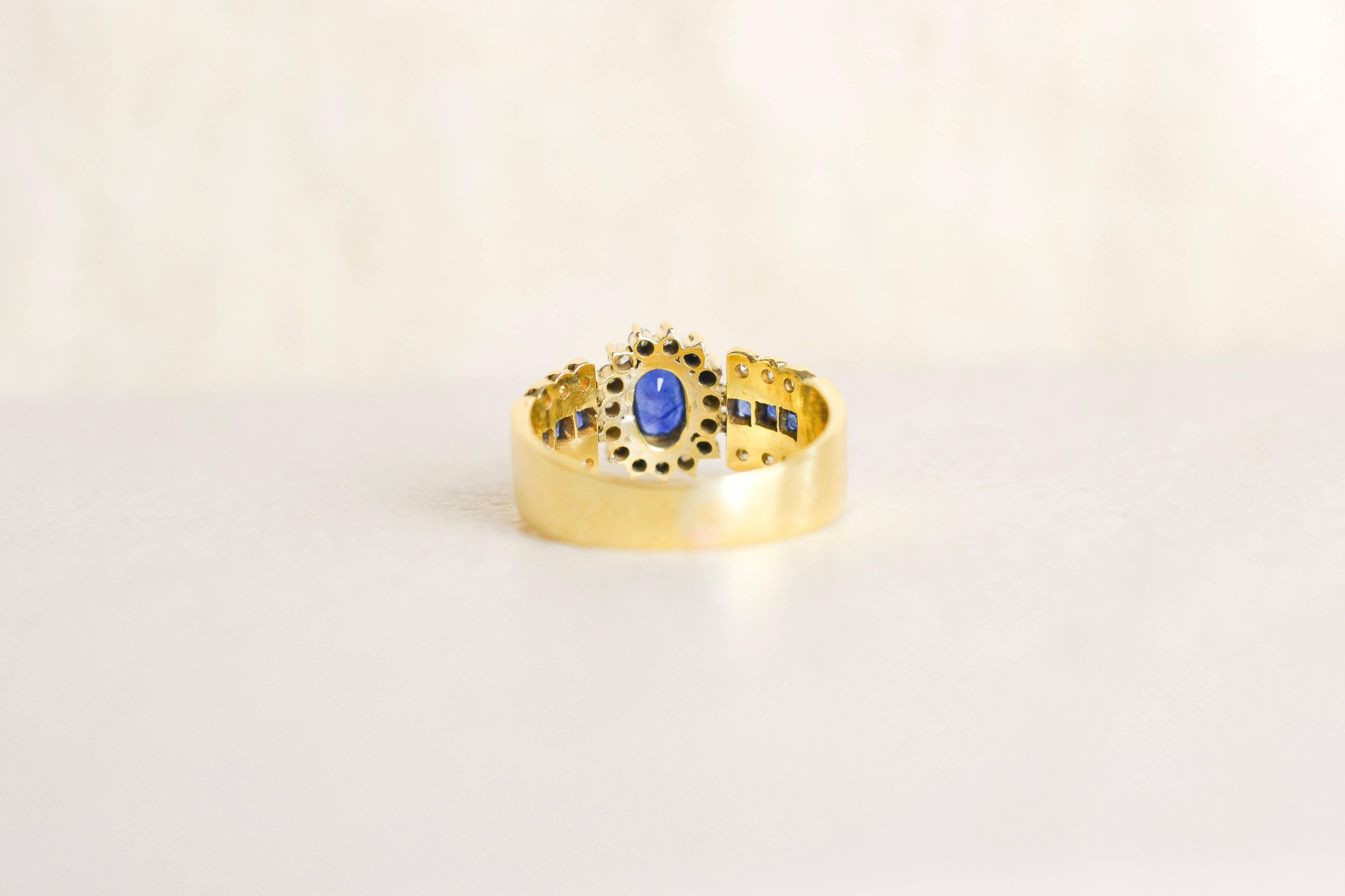 Bague marguerite soleil Saphirs & Diamants